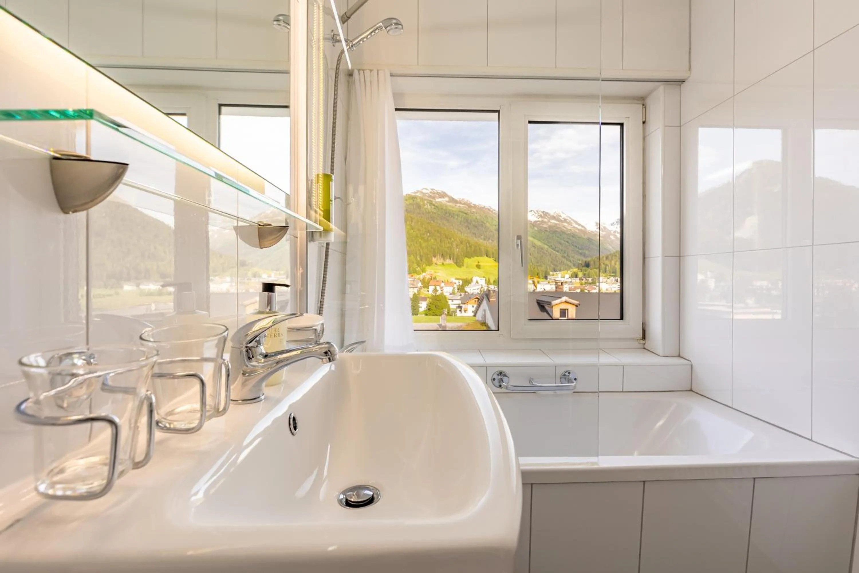 Bathroom in Hotel Dischma