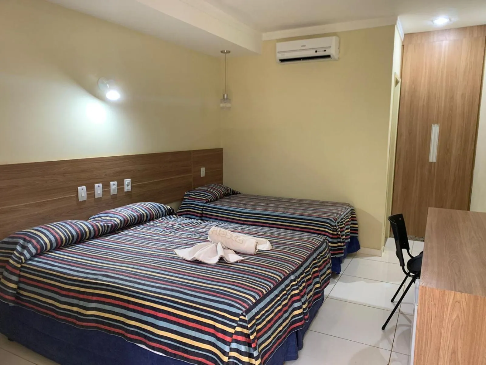 Bed in Fiesta Bahiana Club Hotel