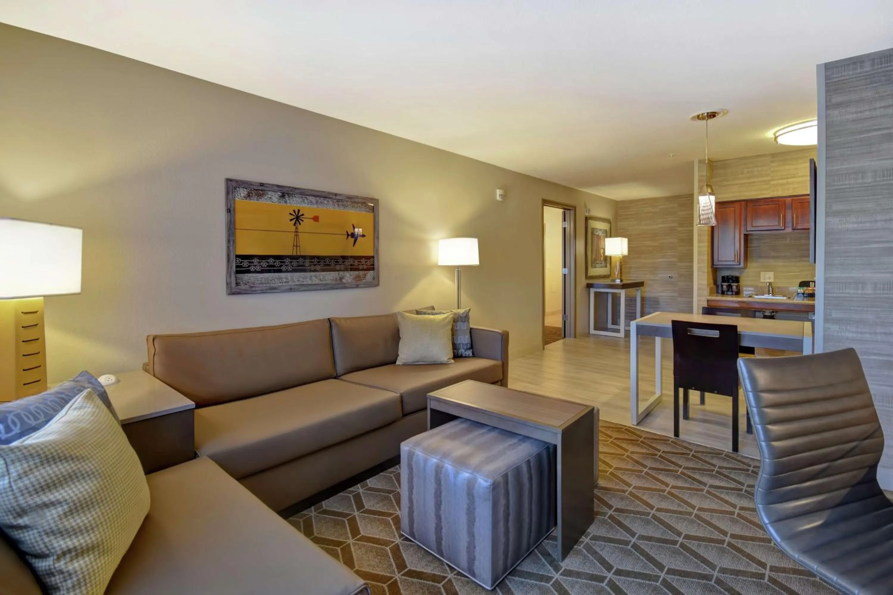 Living room in Homewood Suites by Hilton at The Waterfront
