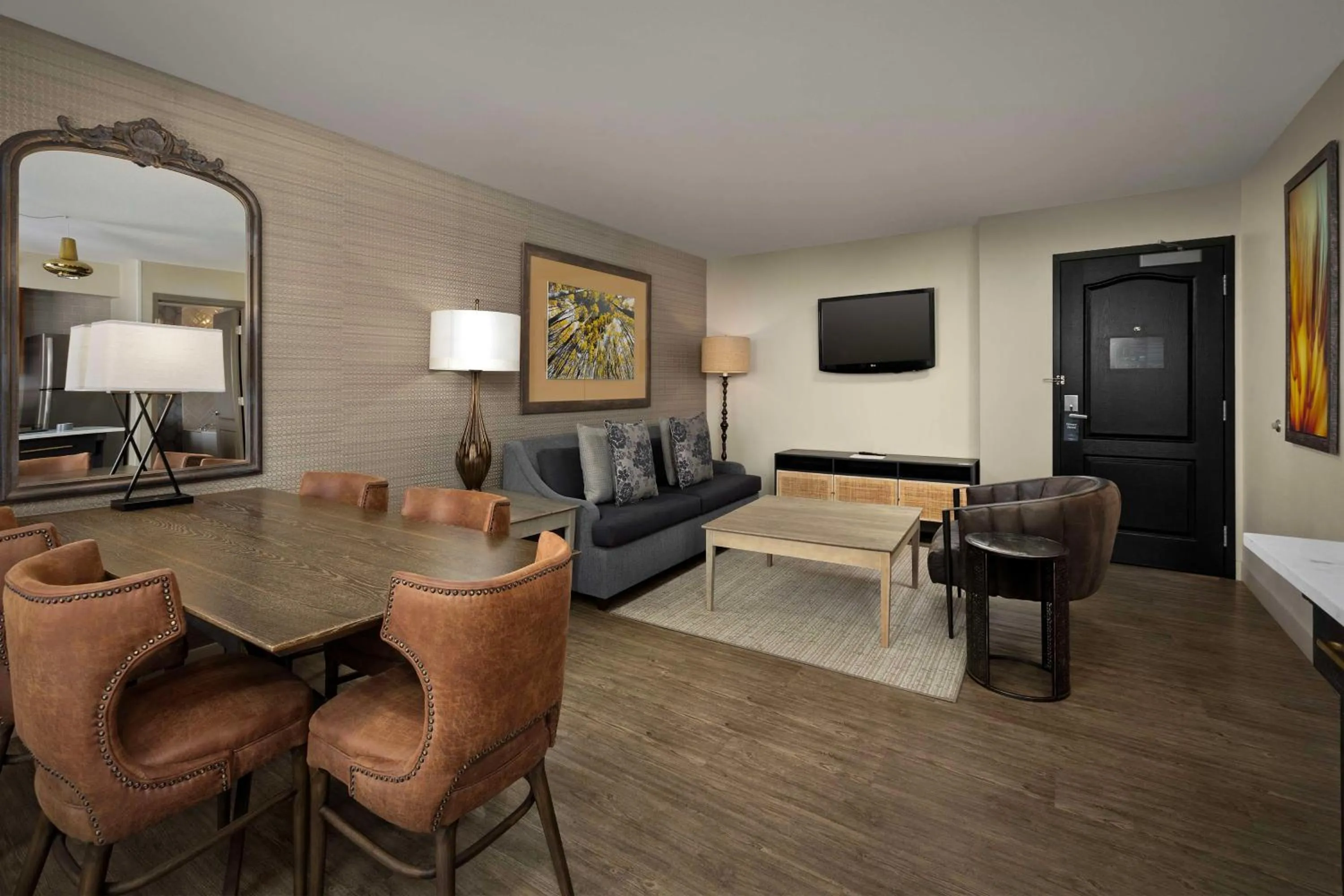 Living room in Homewood Suites by Hilton at The Waterfront