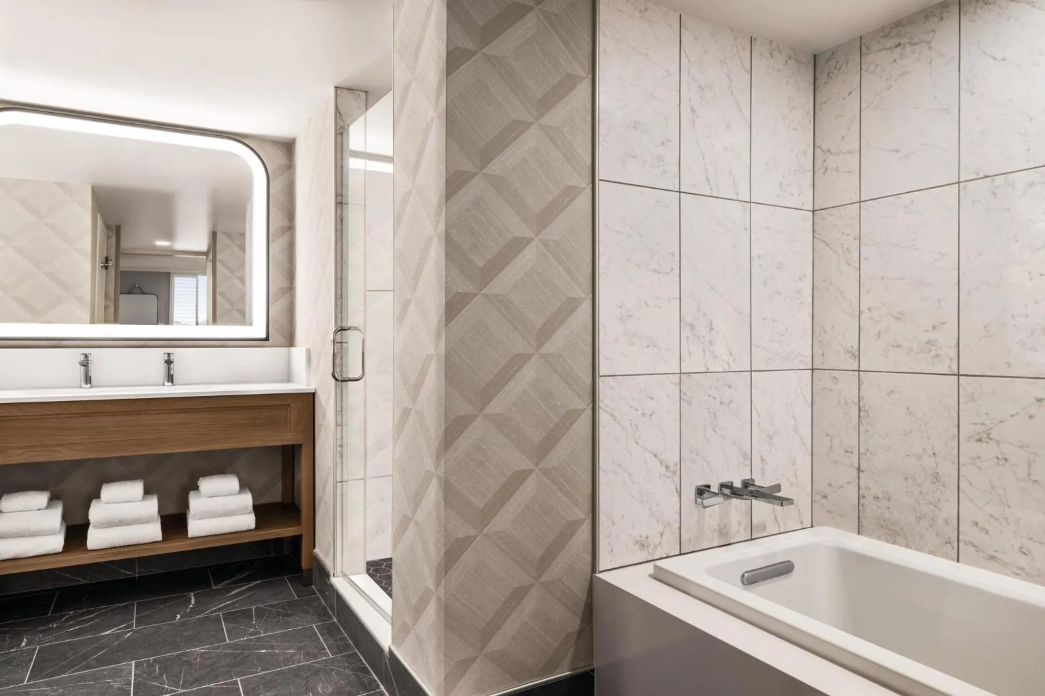 Bathroom in Crowne Plaza Louisville Airport Expo Ctr by IHG