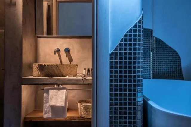 Bathroom in Cosmopolis Crete Suites