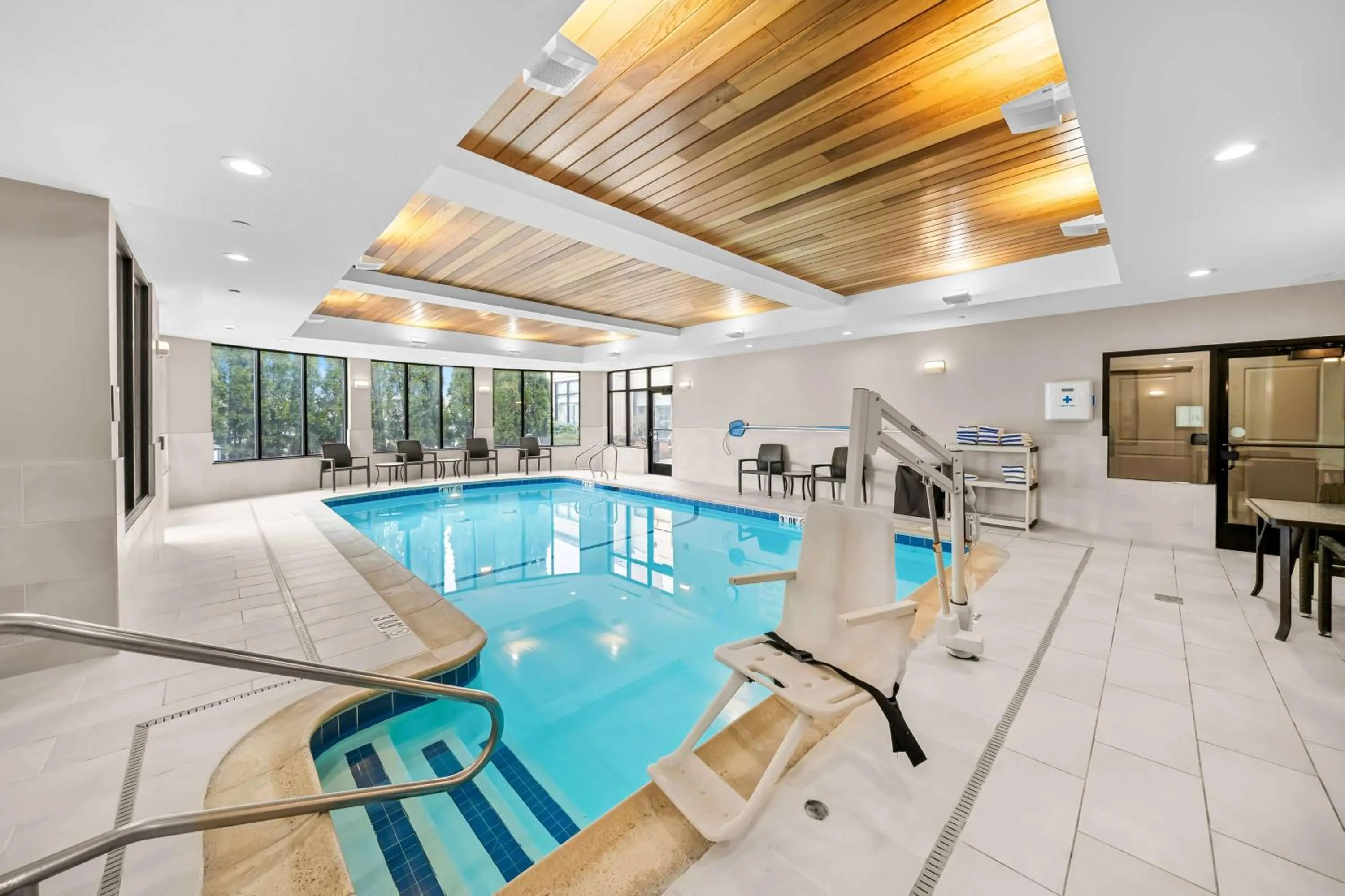 Pool view in Hilton Garden Inn Plymouth