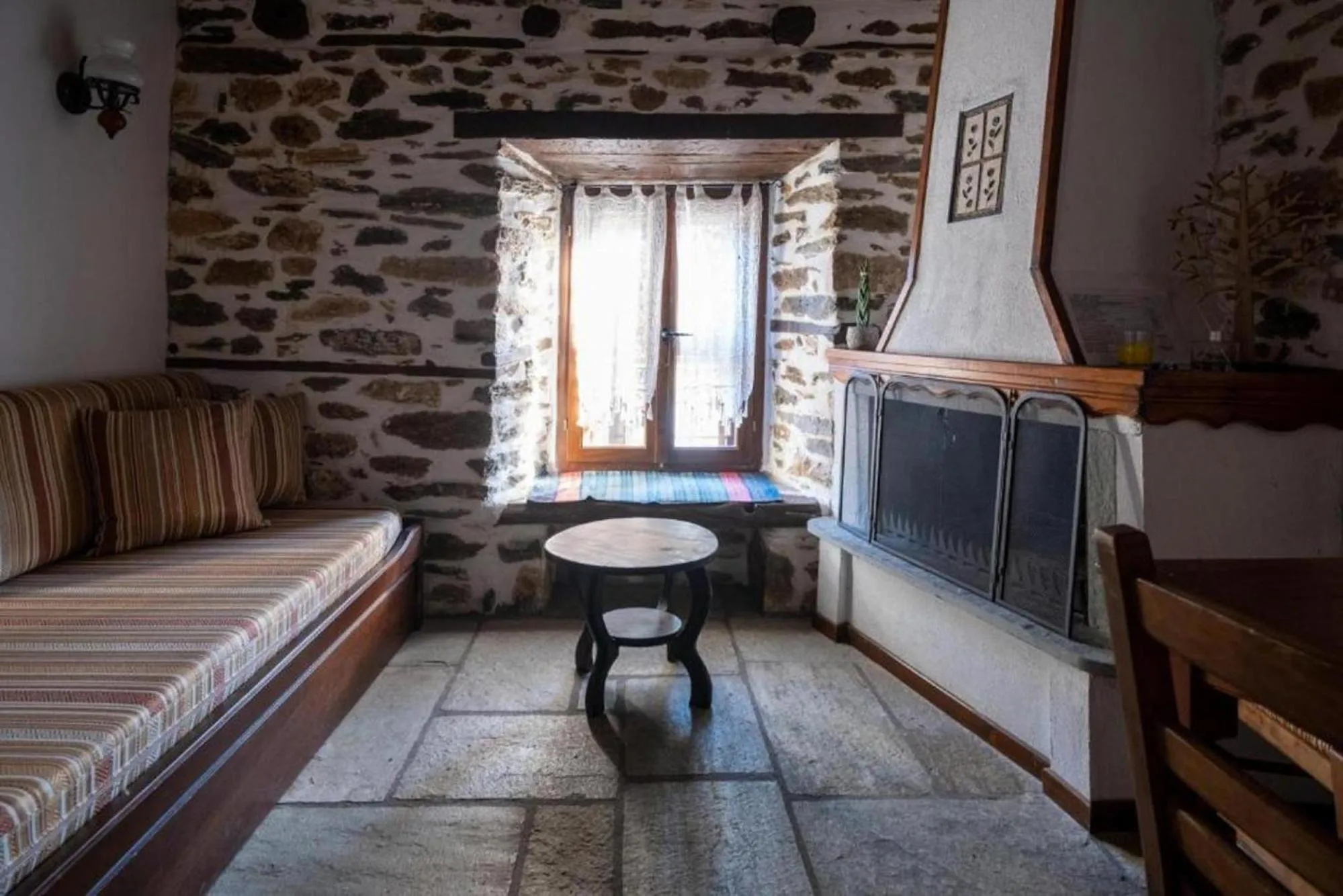 Living room, Bed in Archontiko Michael Pelion