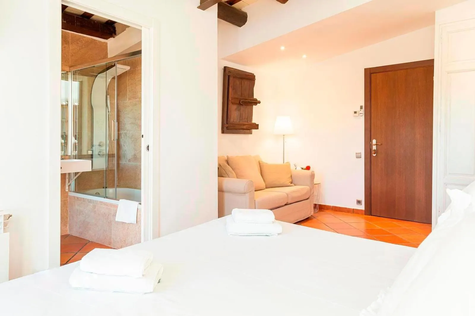 Bedroom, Bed in Masia Can Canyes & Spa