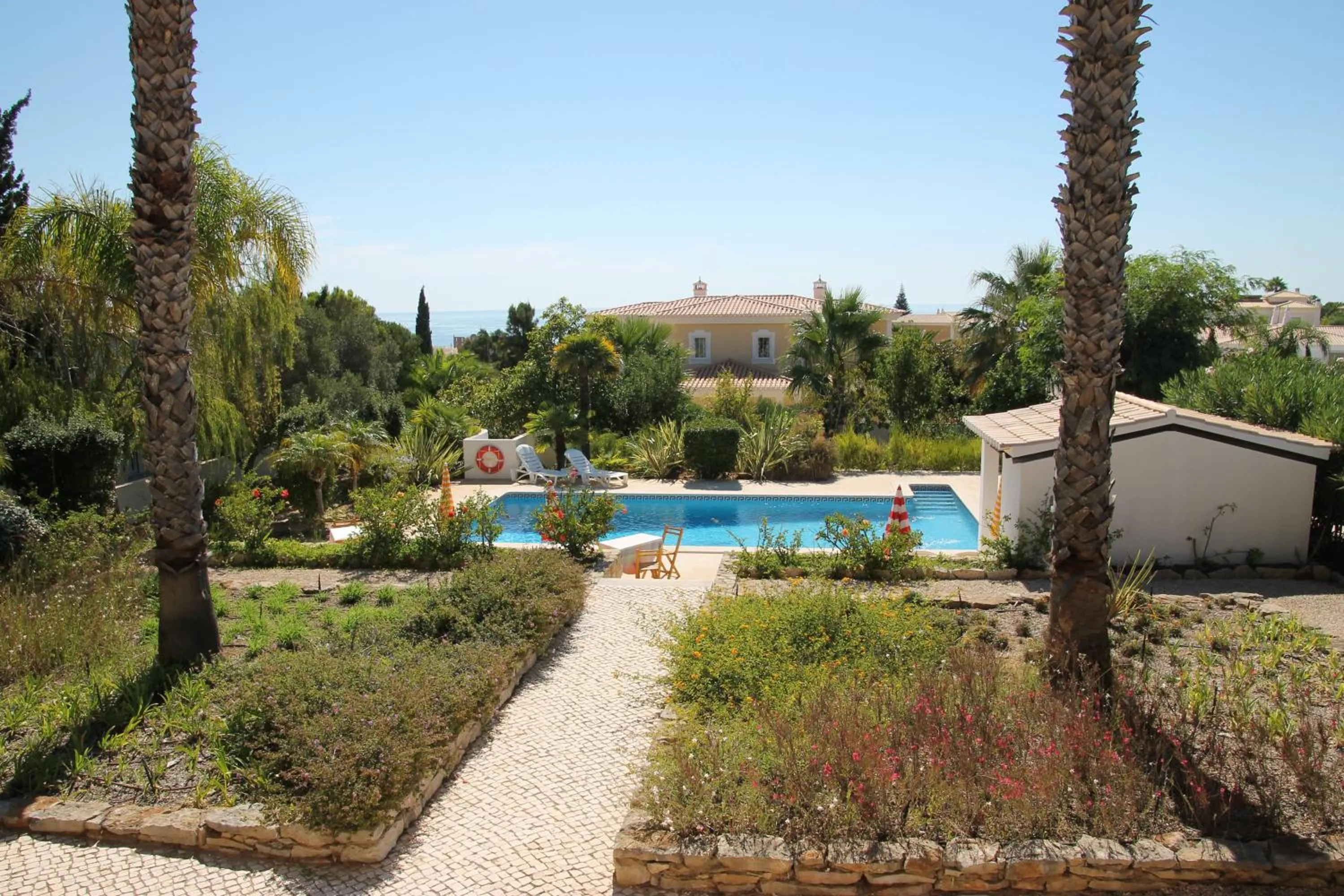 Pool view in Vila Florina