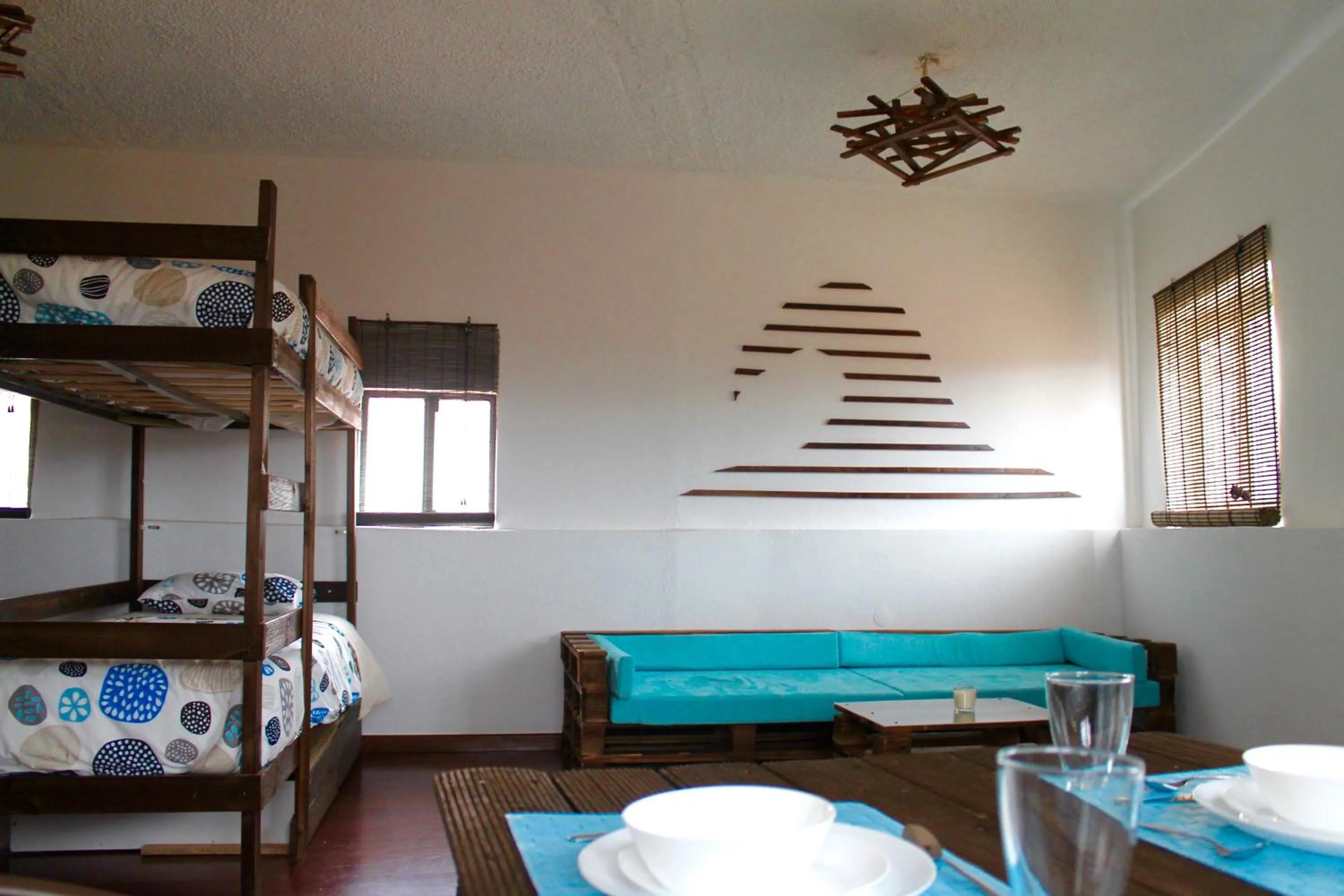 Decorative detail, Bed in Douro Surf Hostel