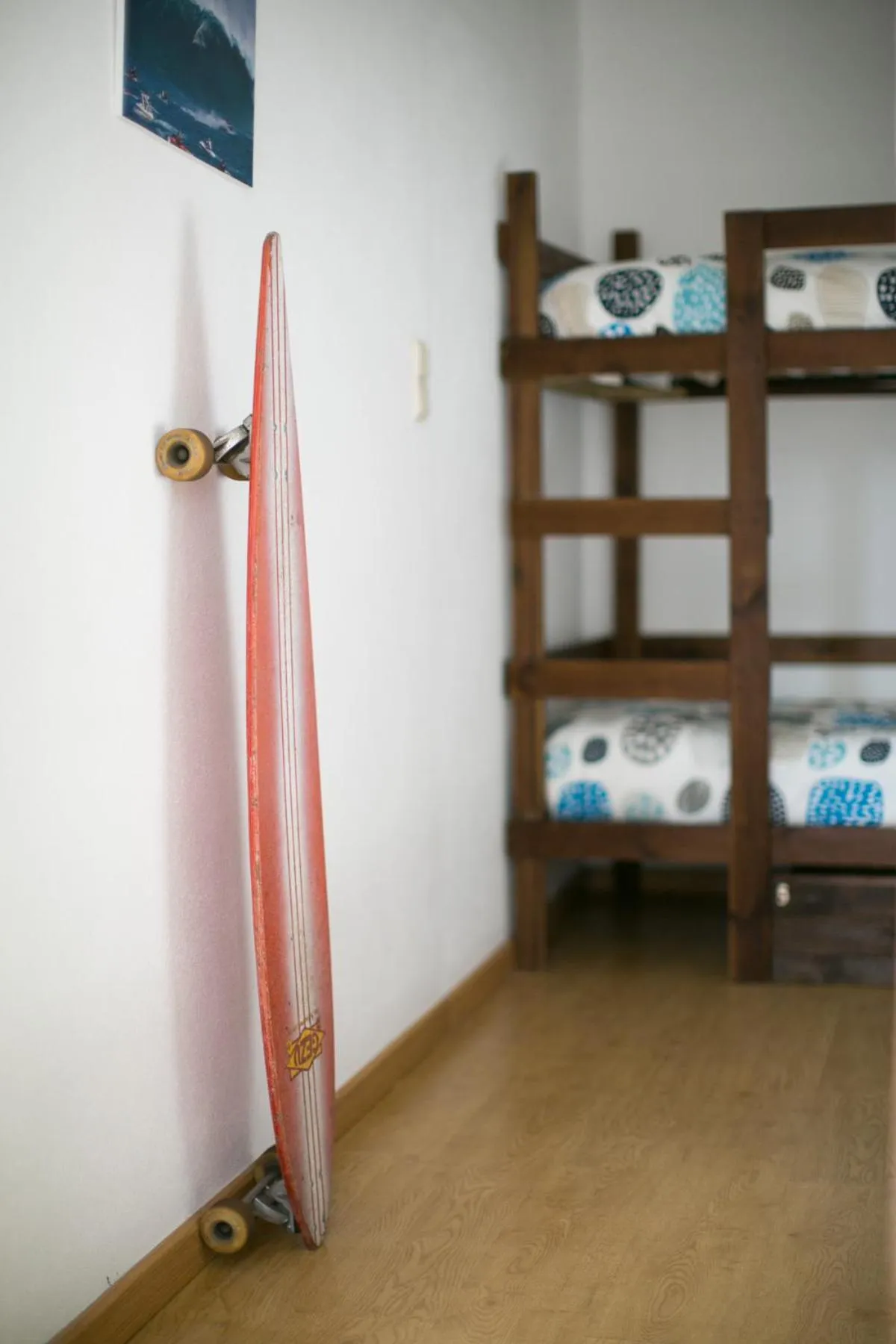 Decorative detail, Bed in Douro Surf Hostel