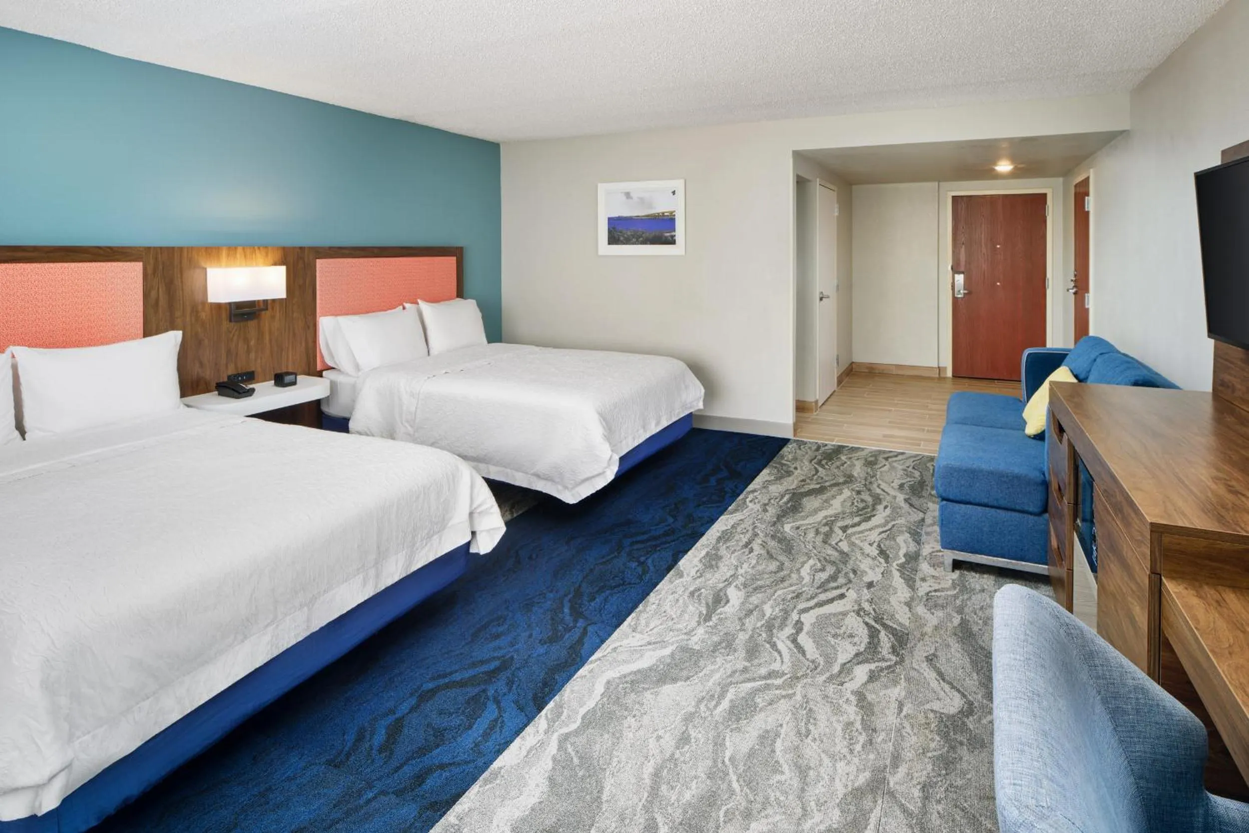 Bedroom, Bed in Hampton Inn Melbourne-Viera