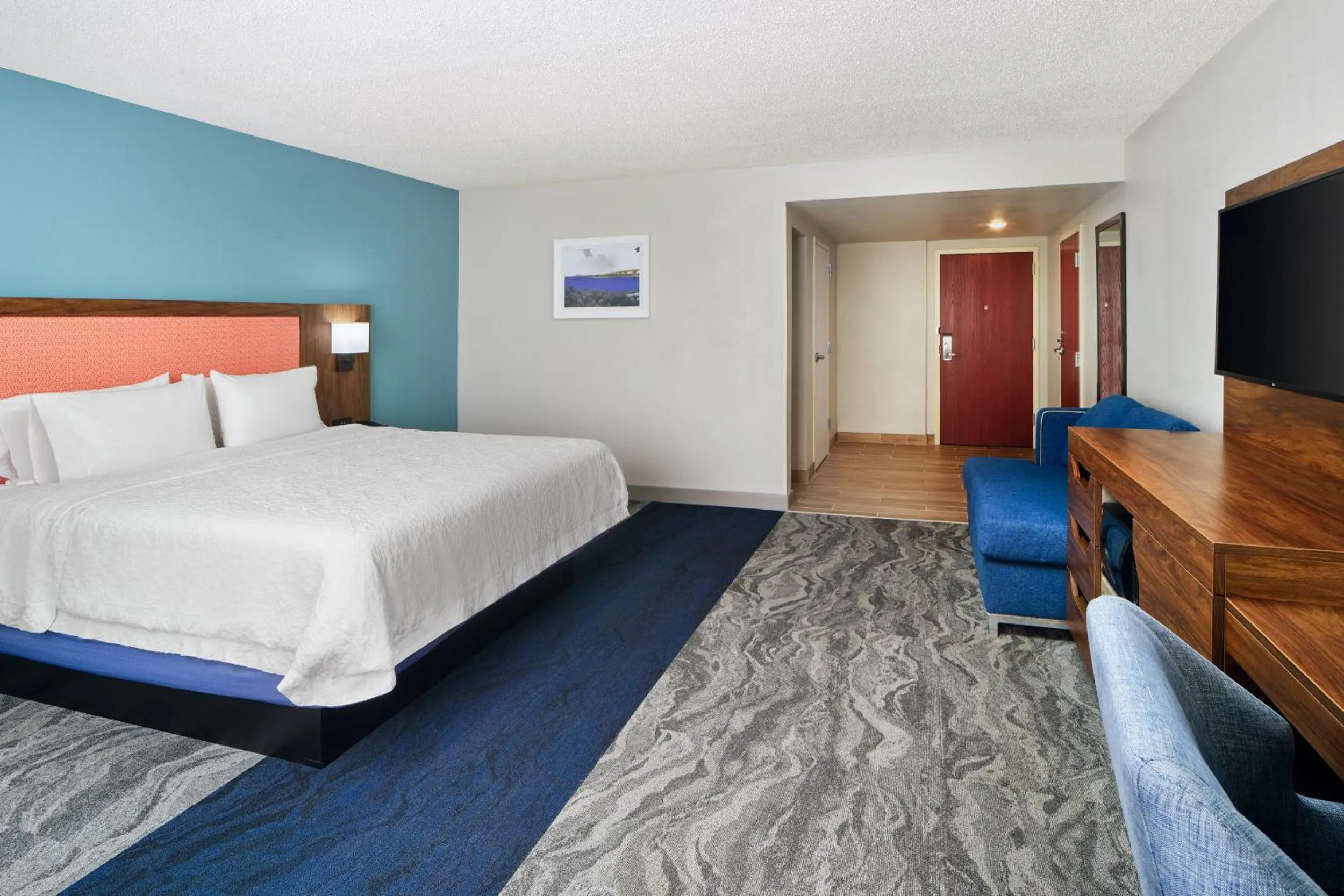 Bedroom, Bed in Hampton Inn Melbourne-Viera