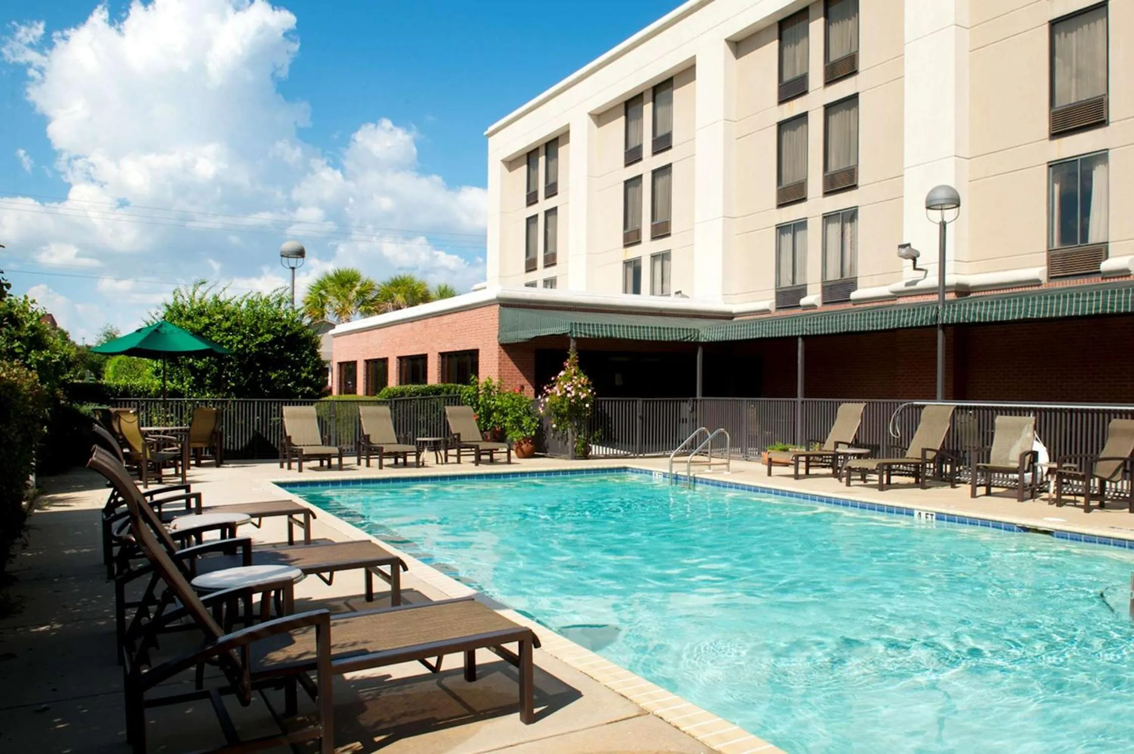 Pool view in Hampton Inn Pensacola-Airport