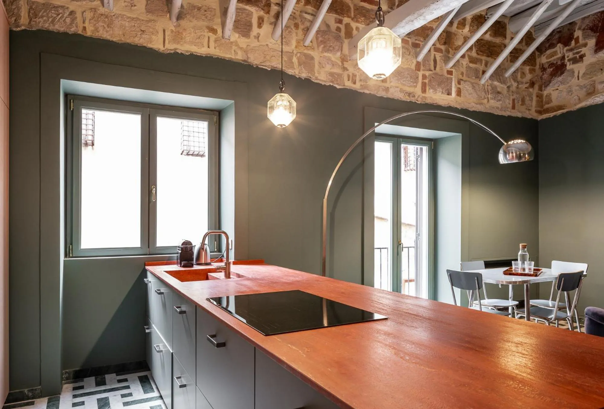 Kitchen or kitchenette in Le Stanze al Genio di Darlon