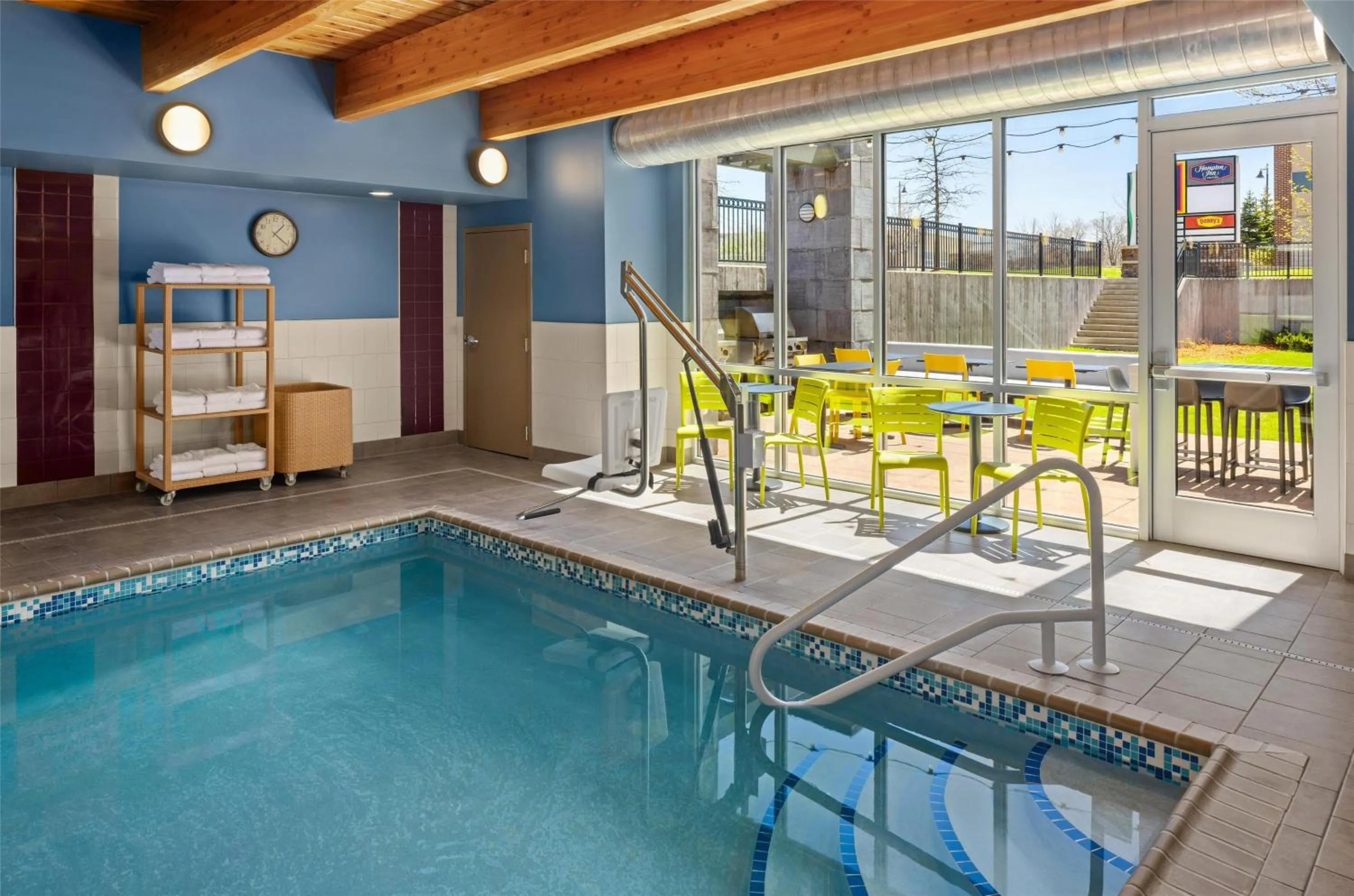 Pool view in Home2 Suites by Hilton Roseville Minneapolis