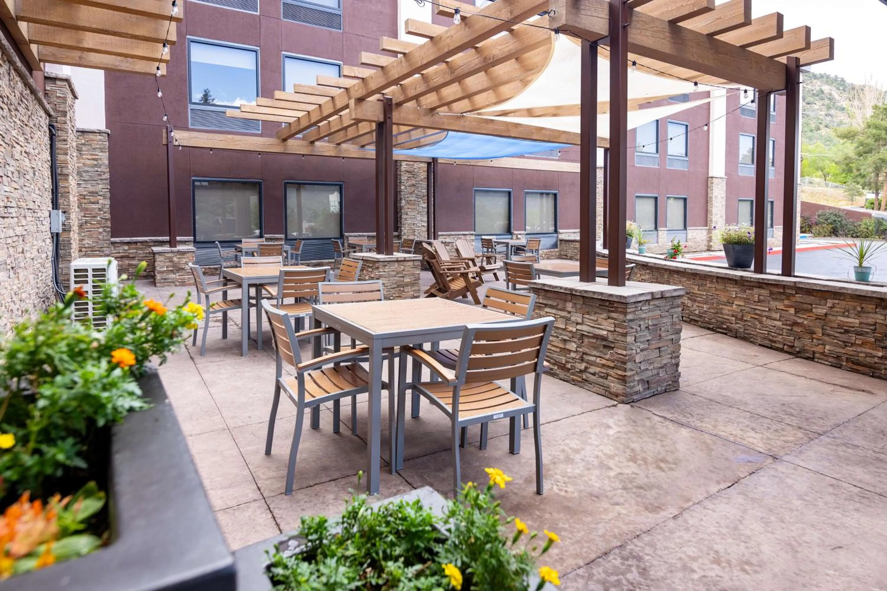 Patio in Hampton Inn Durango