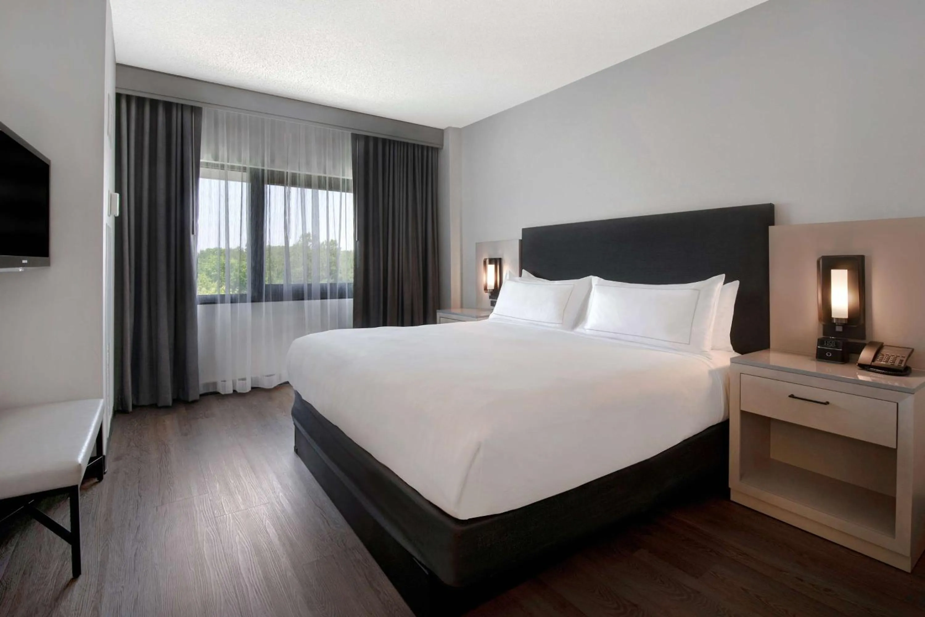 Bed in DoubleTree Suites by Hilton Raleigh-Durham