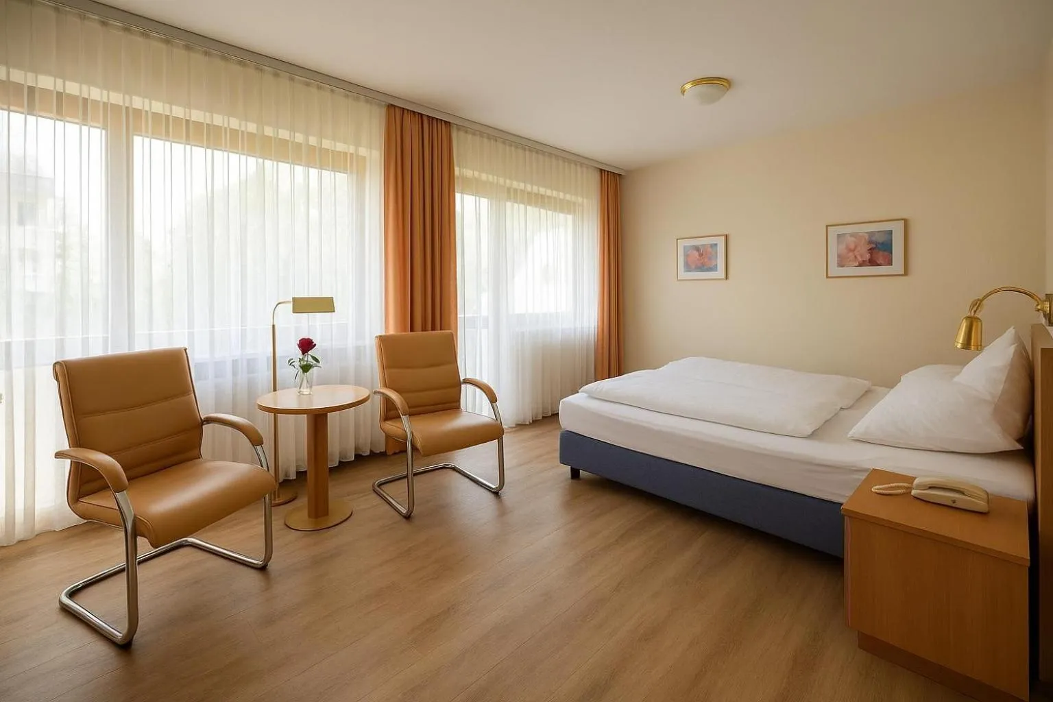 Bed in Hotel Rheinland