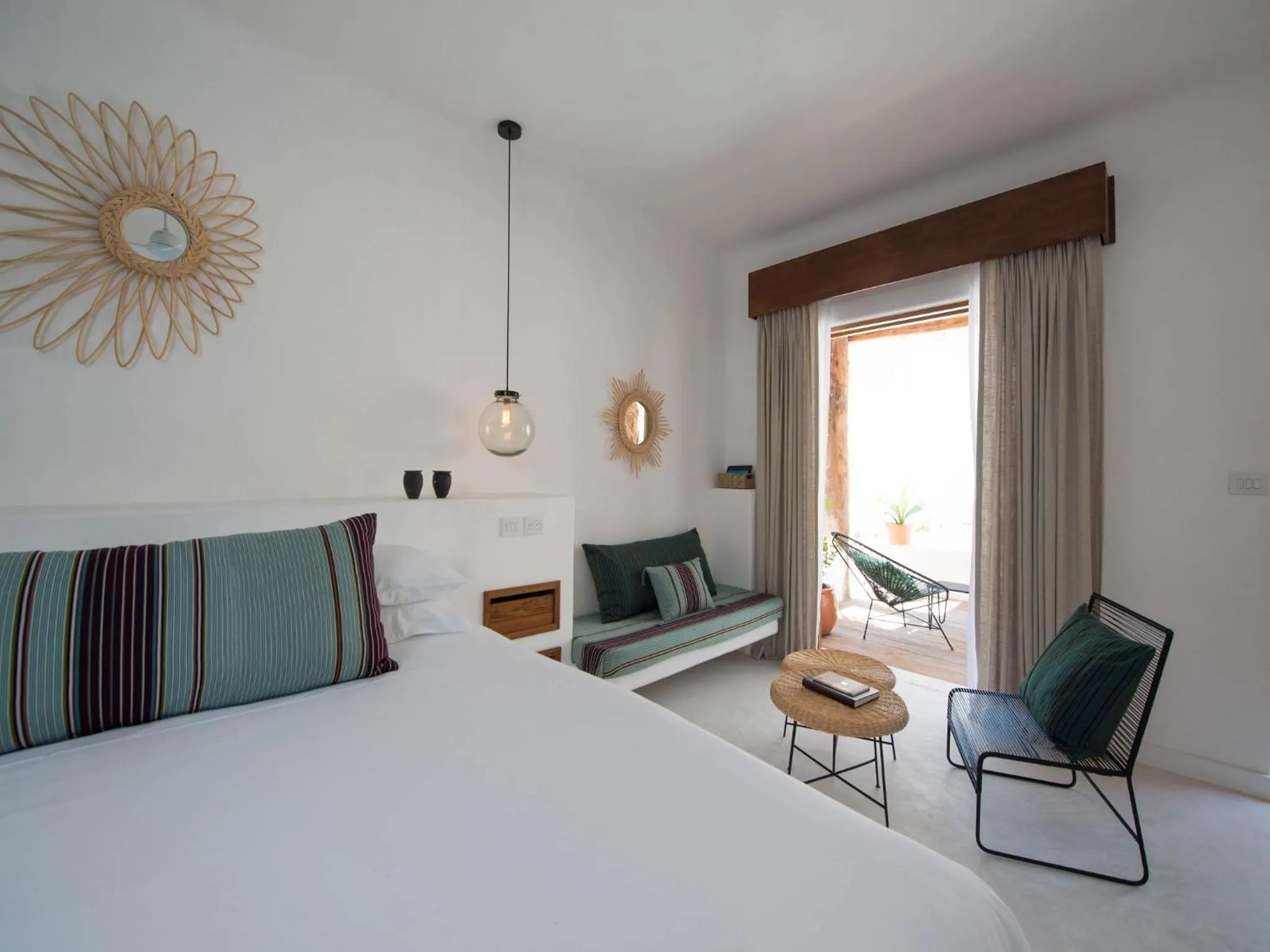 Living room, Bed in Villas HM Palapas del Mar