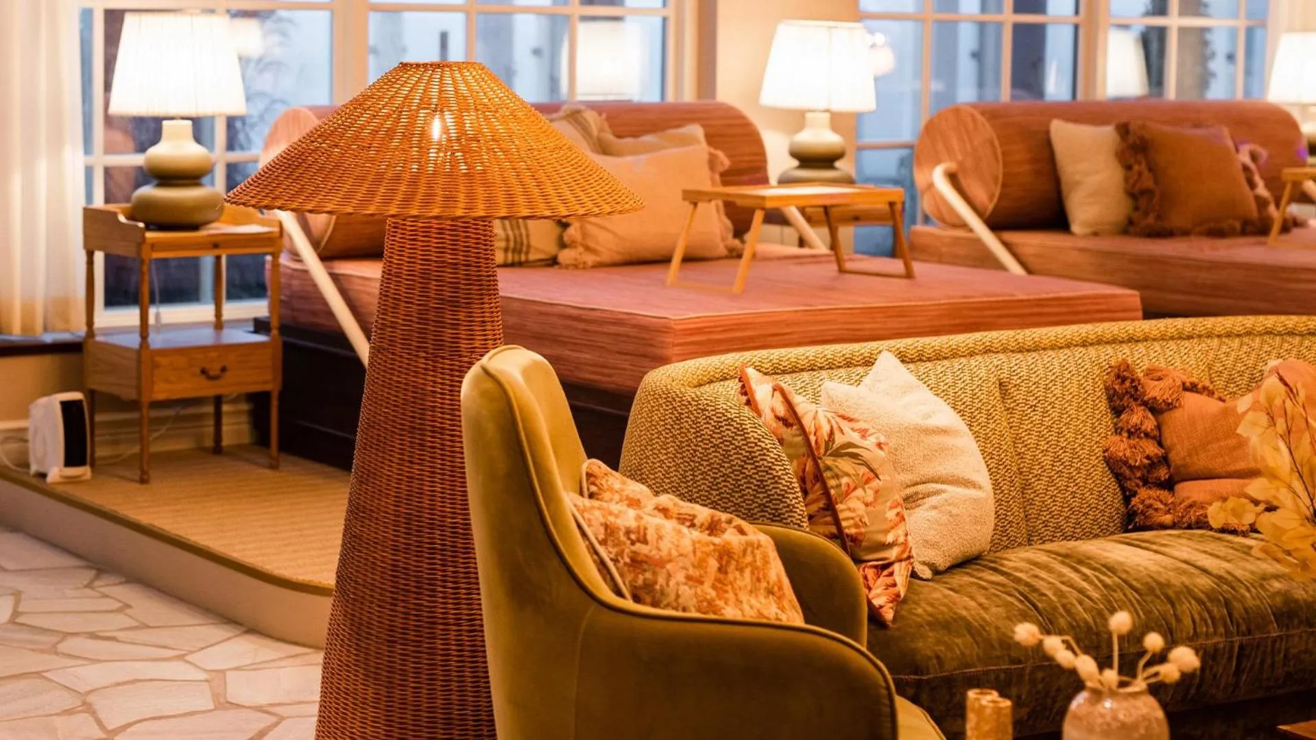 Lobby or reception, Bed in Falkenberg Strandbad