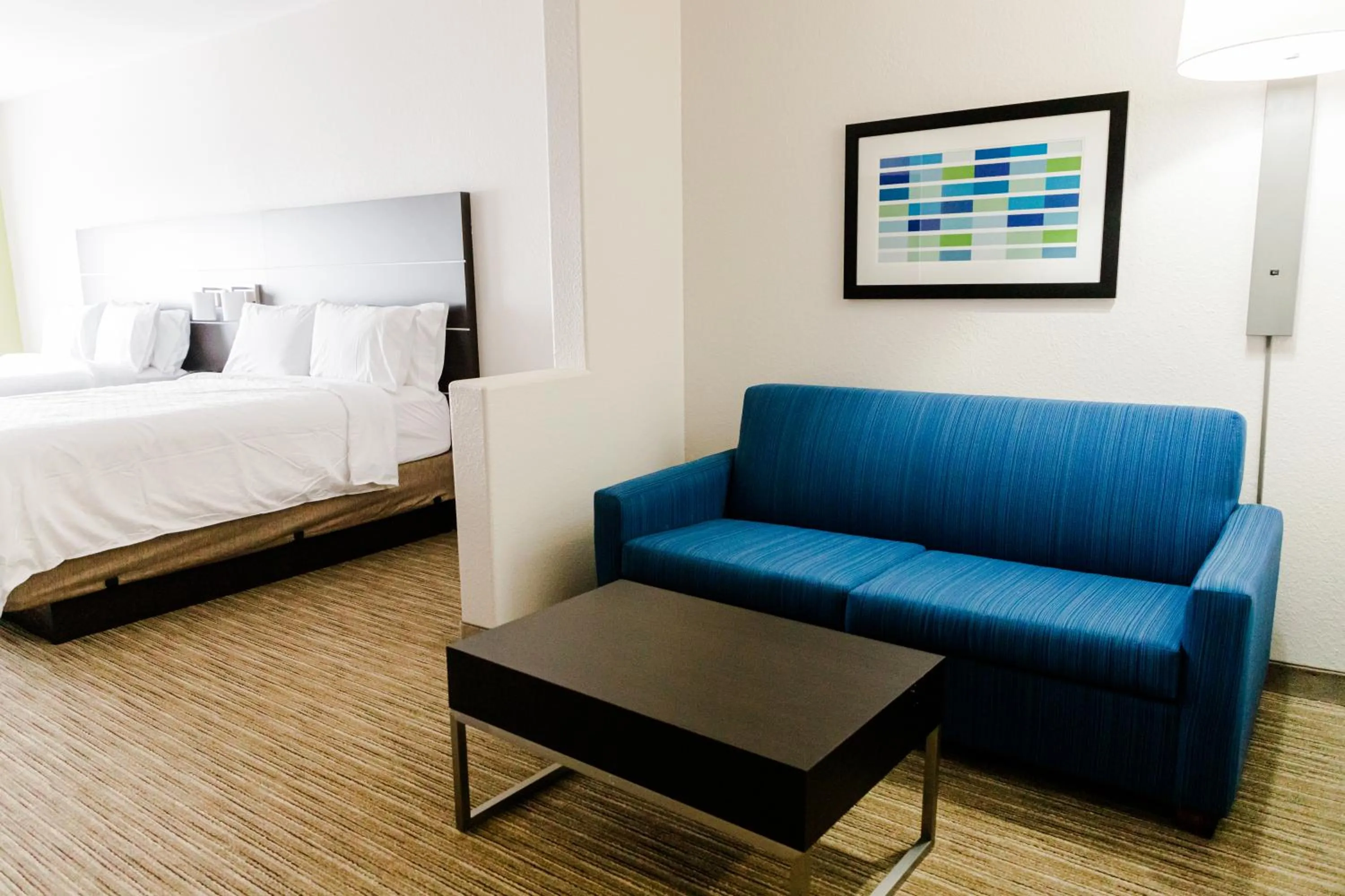 Seating area, Bed in Holiday Inn Express Hotel & Suites Greenville by IHG