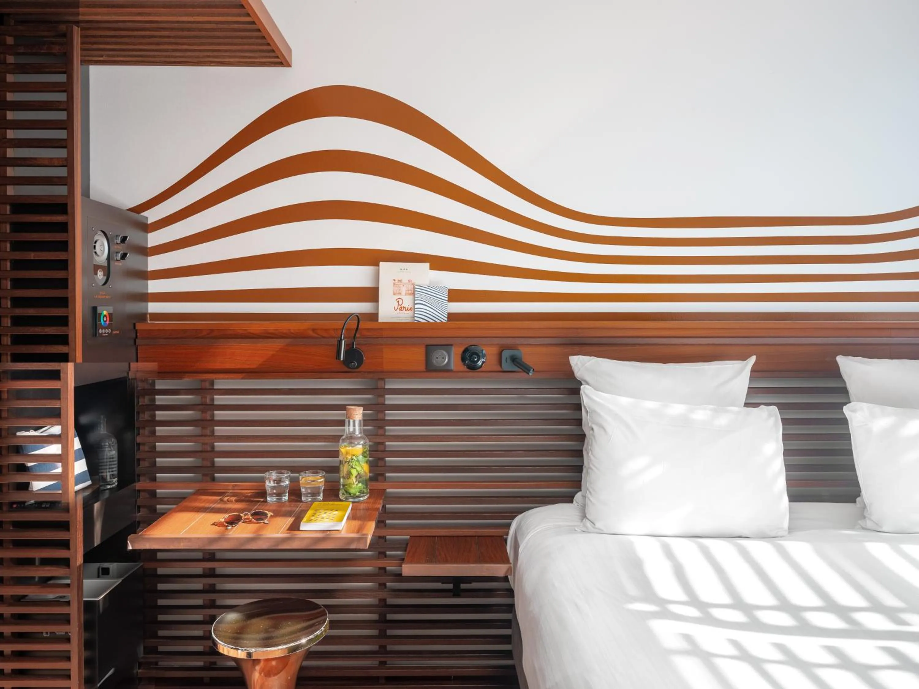 Decorative detail, Bed in Hotel OFF Paris Seine