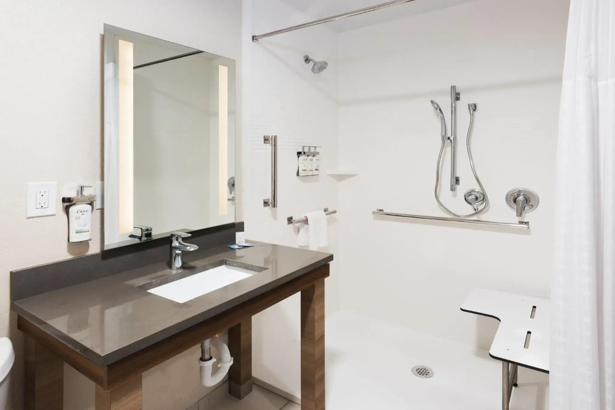 Standard Studio Hear Accessible Rolling Shower in Candlewood Suites Eastchase Park by IHG Standard Studio Hear Accessible Rolling Shower in Candlewood Suites Eastchase Park by IHG