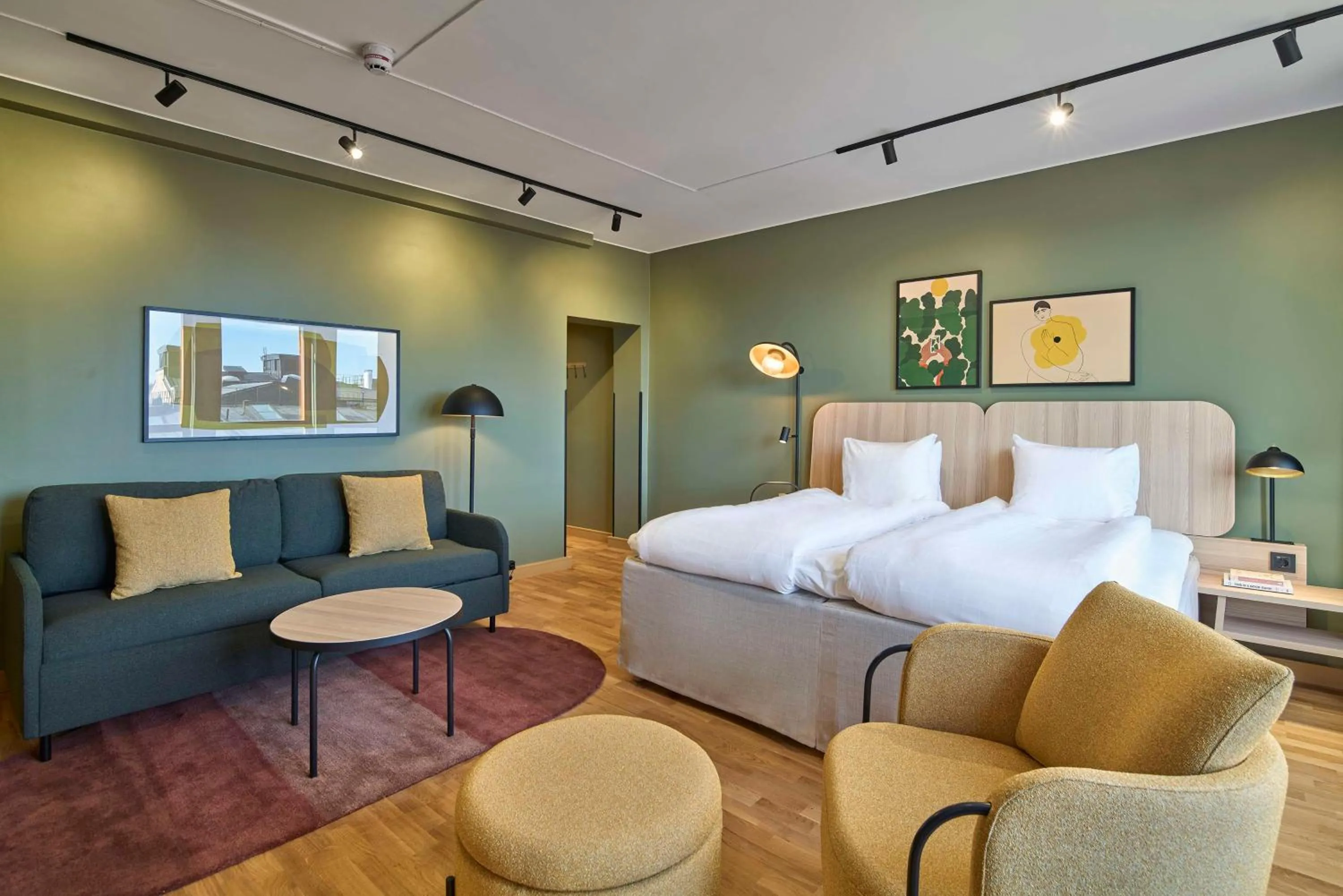 Bedroom, Bed in Scandic Wallin