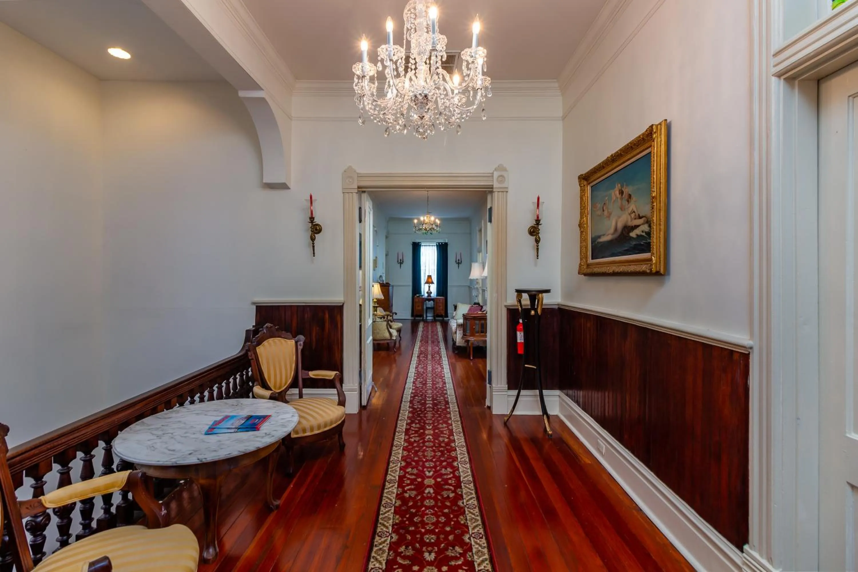 Seating area in Amethyst Garden