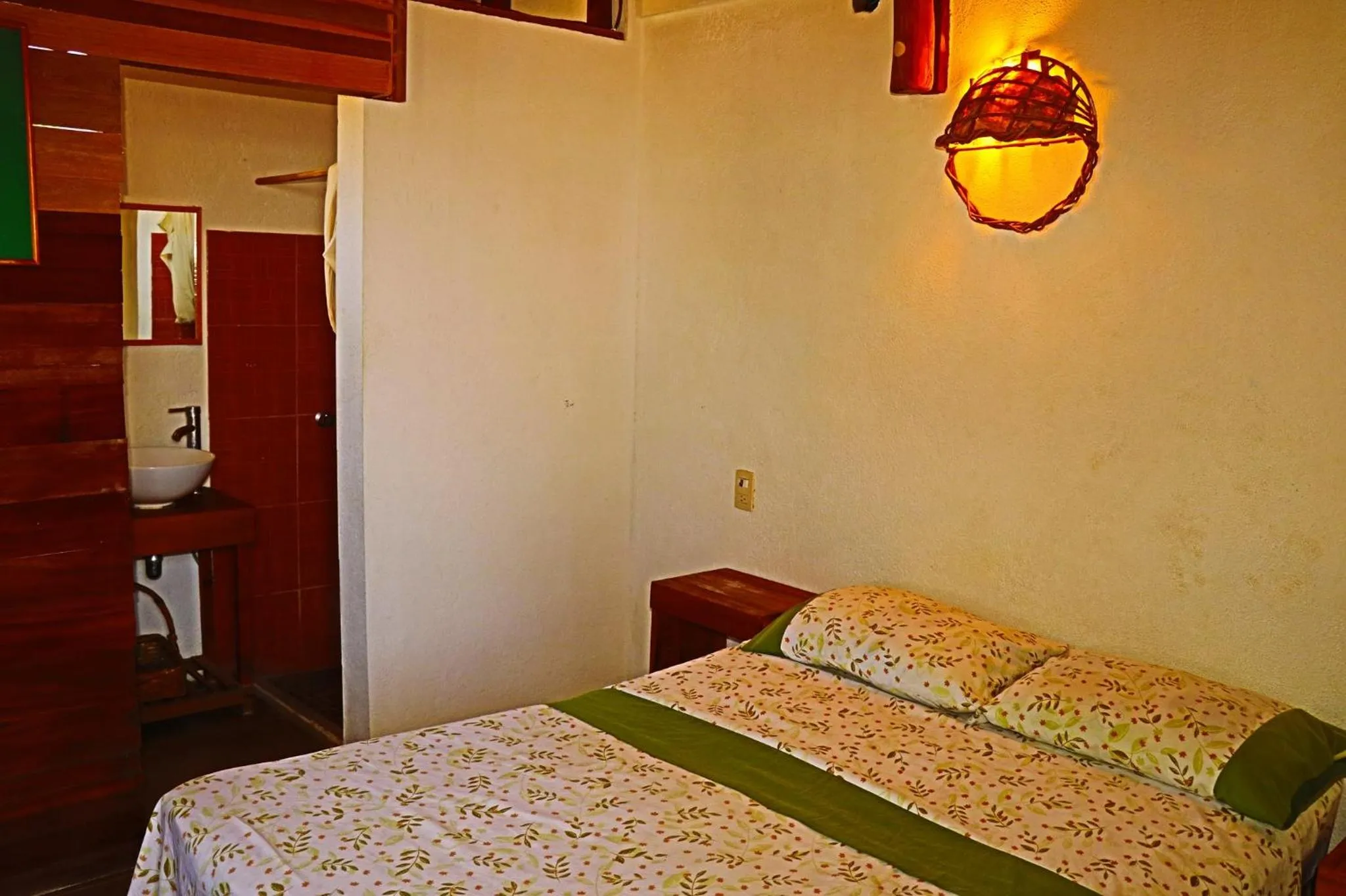 Bathroom, Bed in Cafe Maya - Casa Acalli