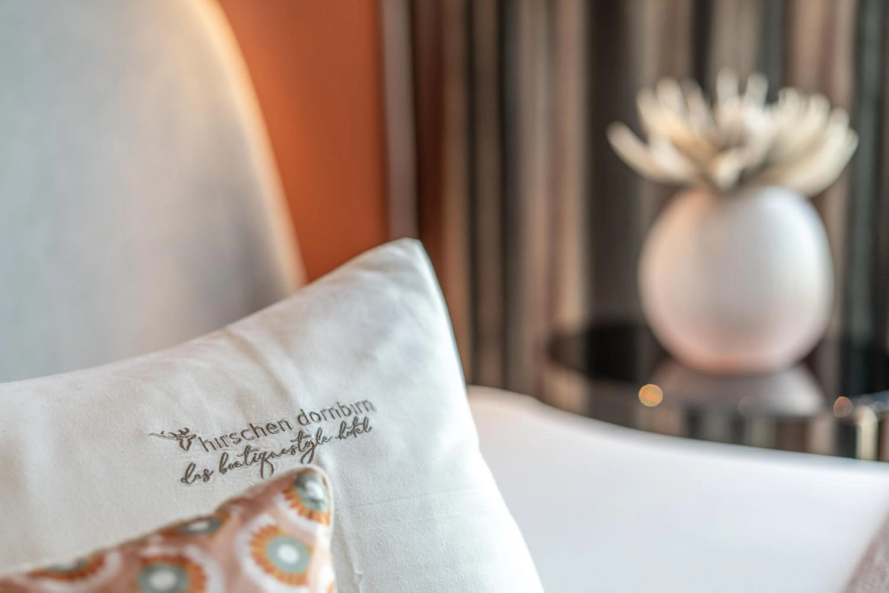 Decorative detail, Bed in hirschen dornbirn - das boutiquestyle hotel - skyrelax & wellness im rooftop