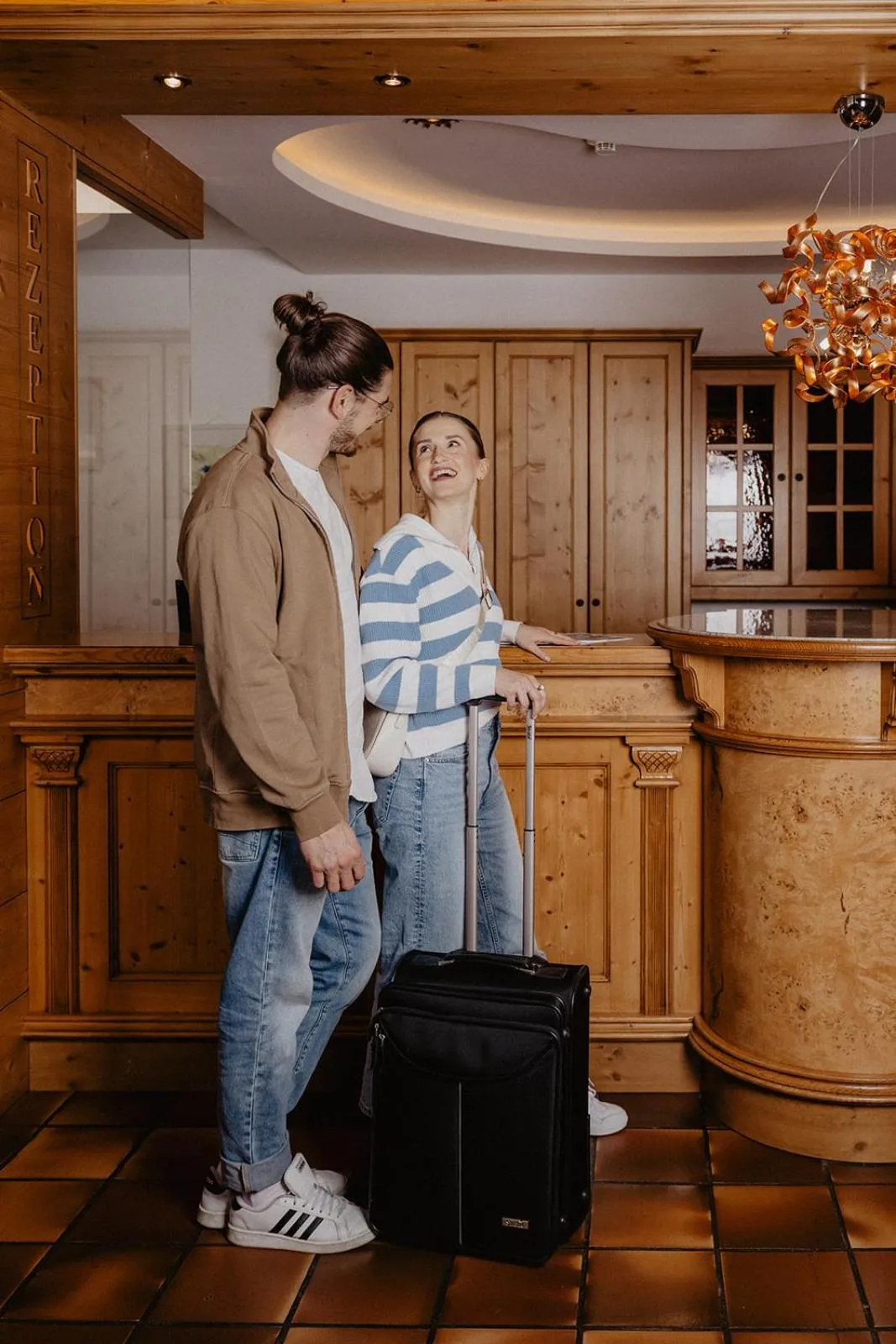 Lobby or reception in Hotel Guggenberger