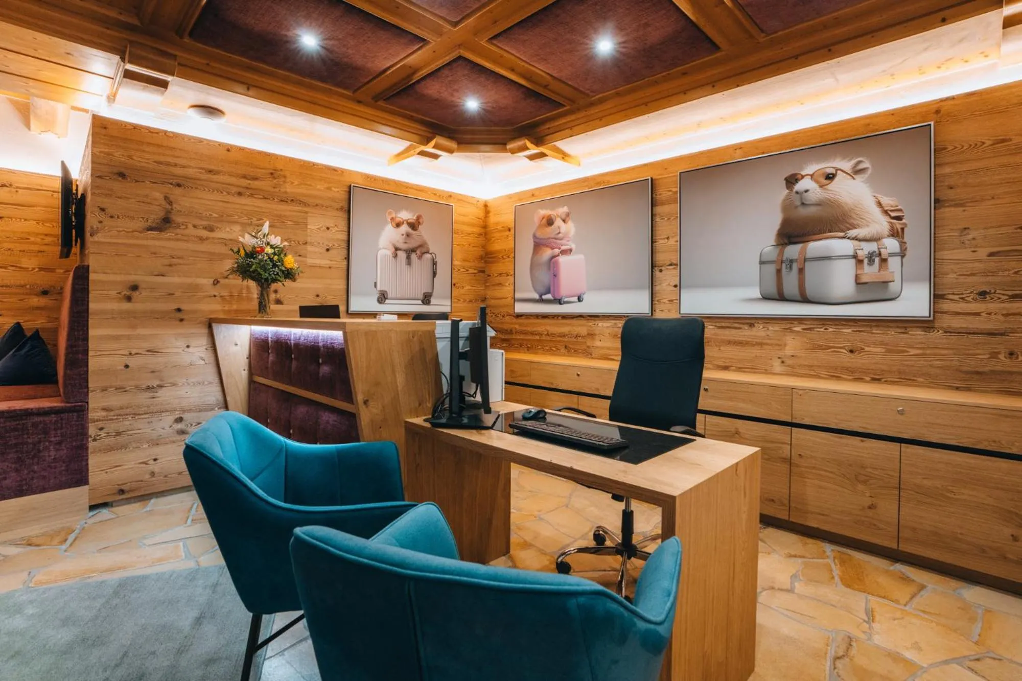 Lobby or reception in Wellness Aparthotel "Lechlife" incl Pool - 400m zum SKILIFT