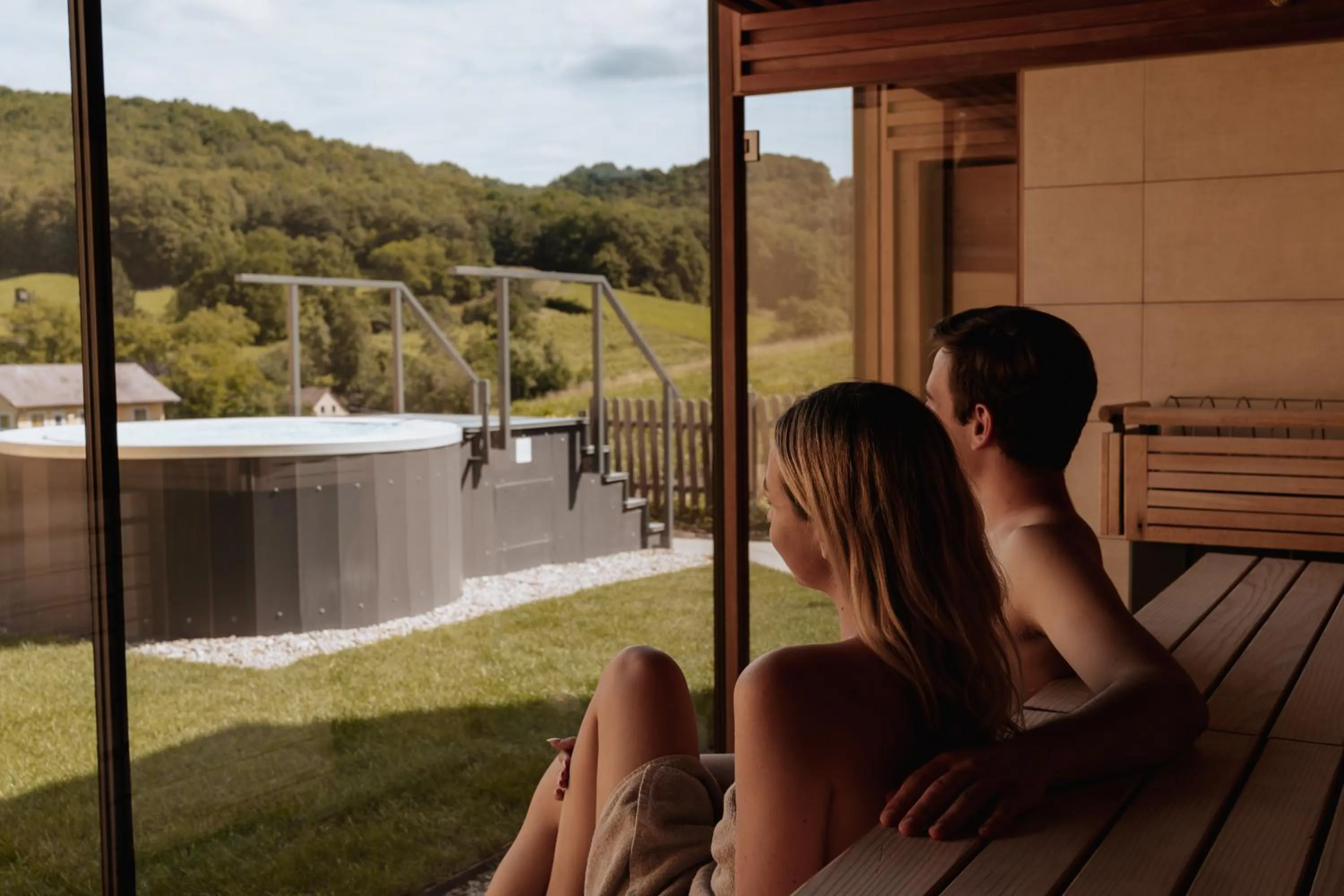 Sauna in Schlössl Hotel Kindl