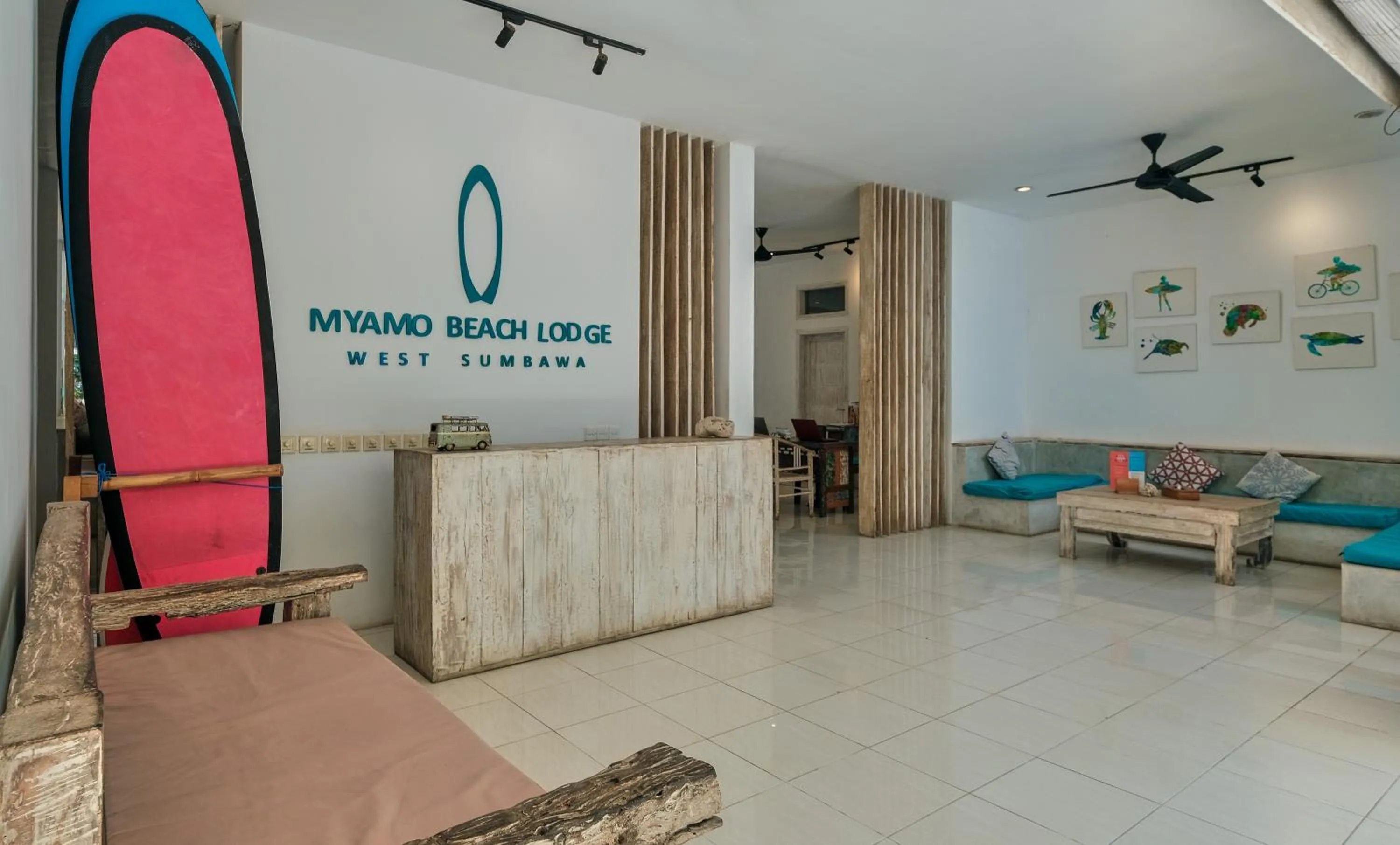 Property logo or sign in Myamo Beach Lodge