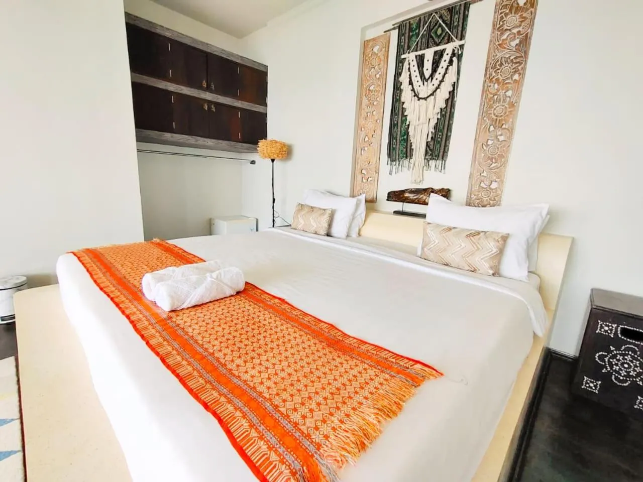Bed in Villa Umbrella Lombok