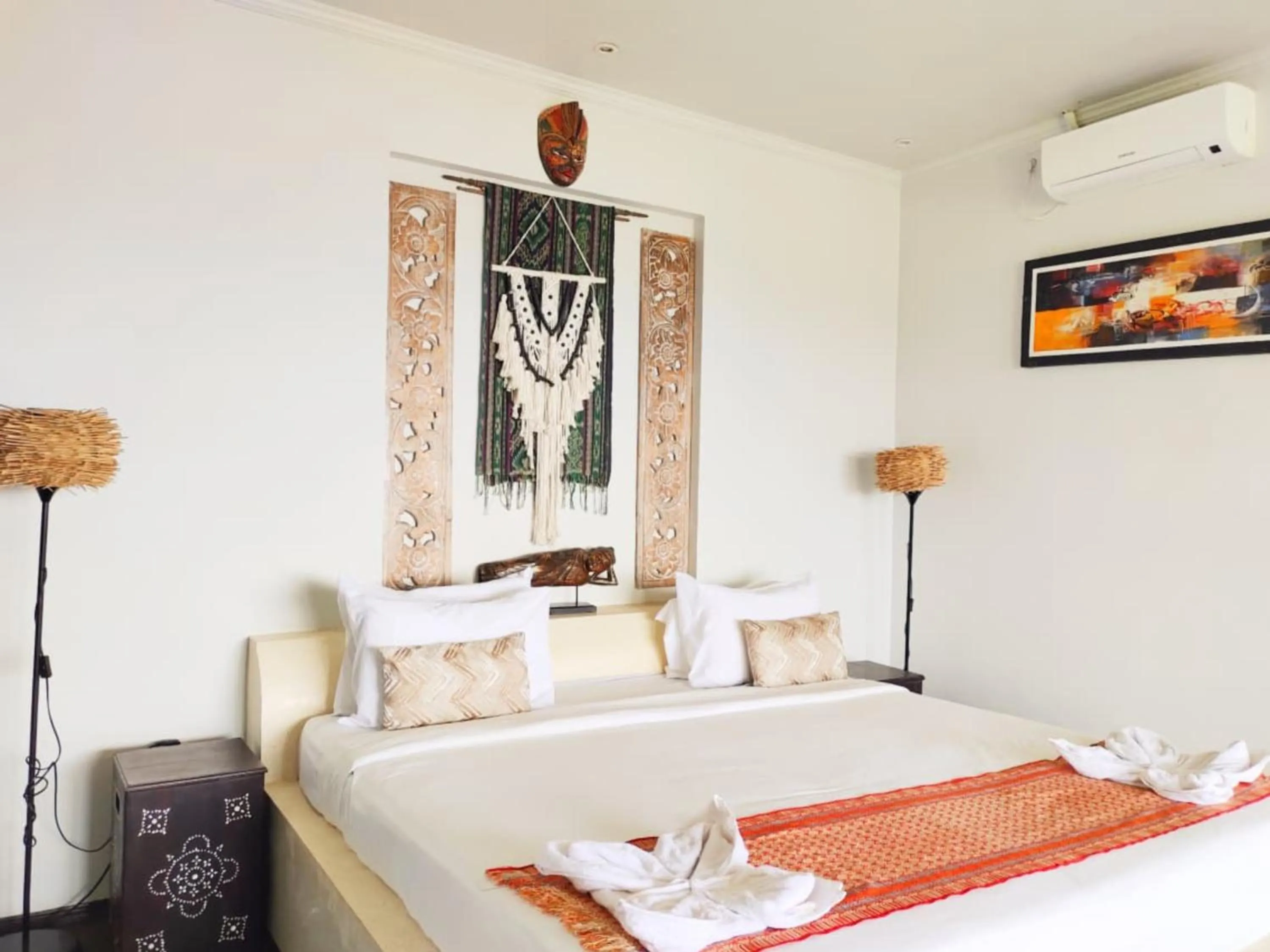 Bed in Villa Umbrella Lombok