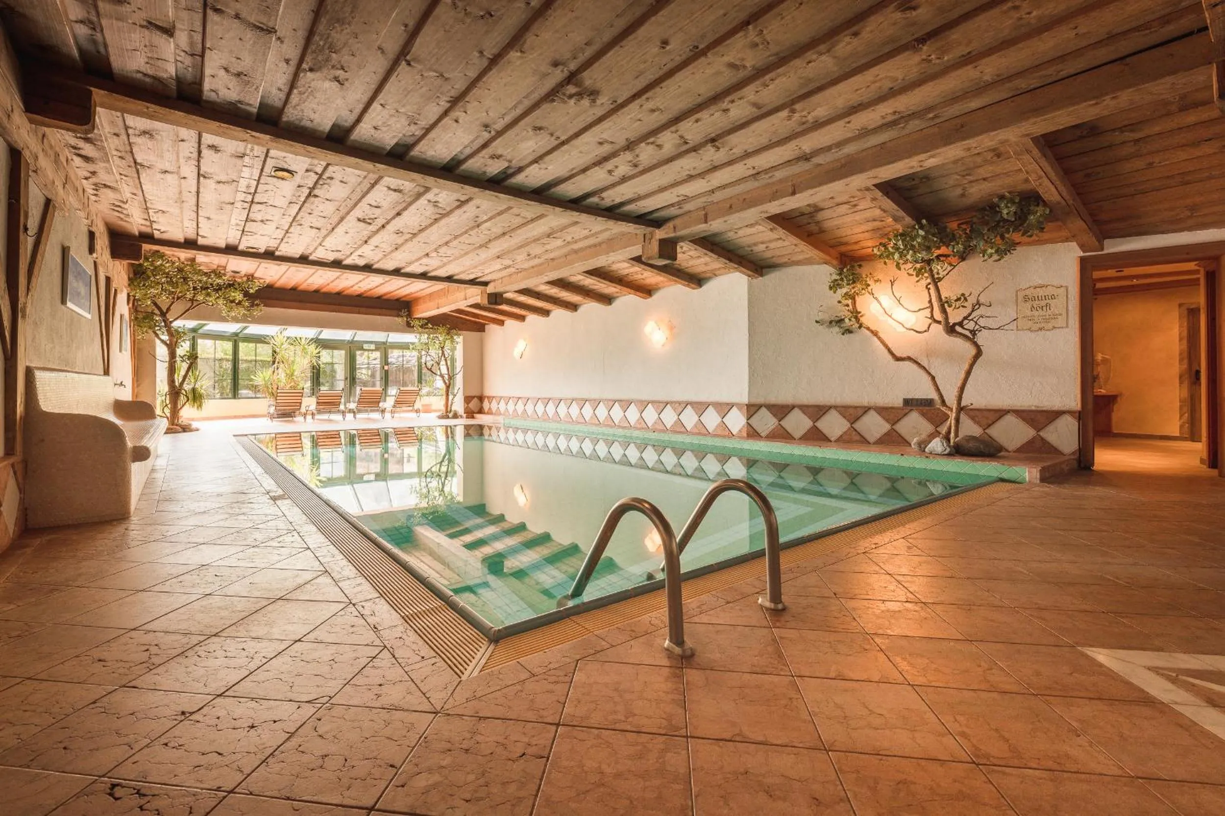 Pool view in Hotel Berghof