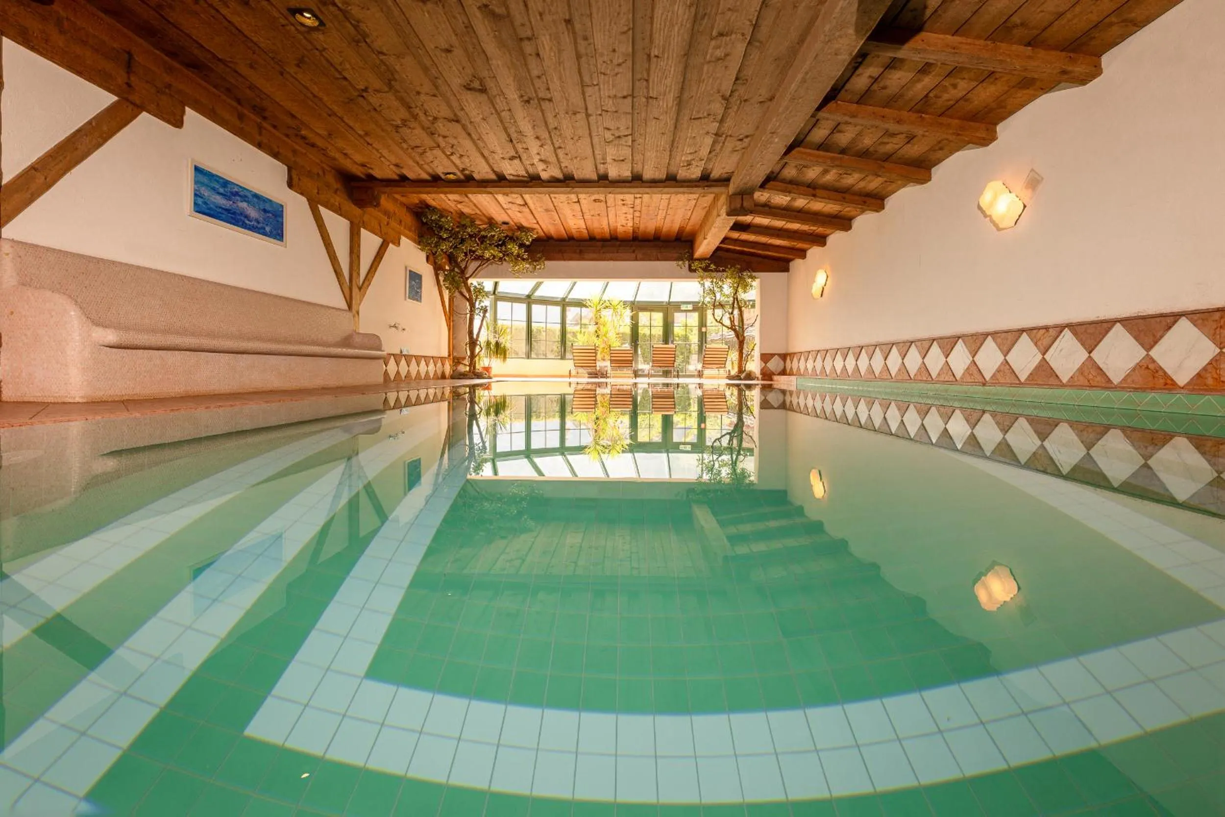 Pool view in Hotel Berghof