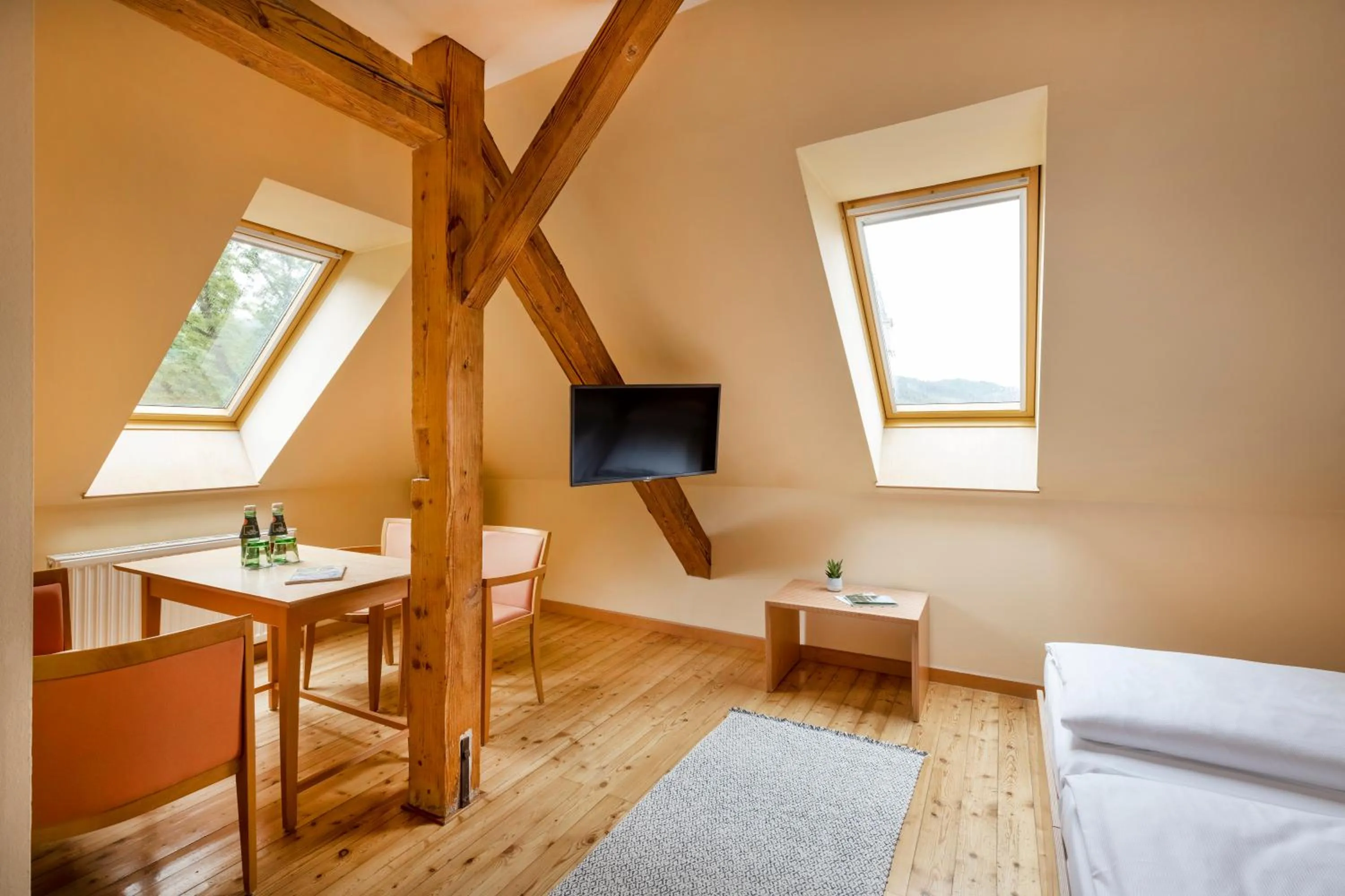 Seating area, Bed in JUFA Hotel Judenburg - Self Check-In