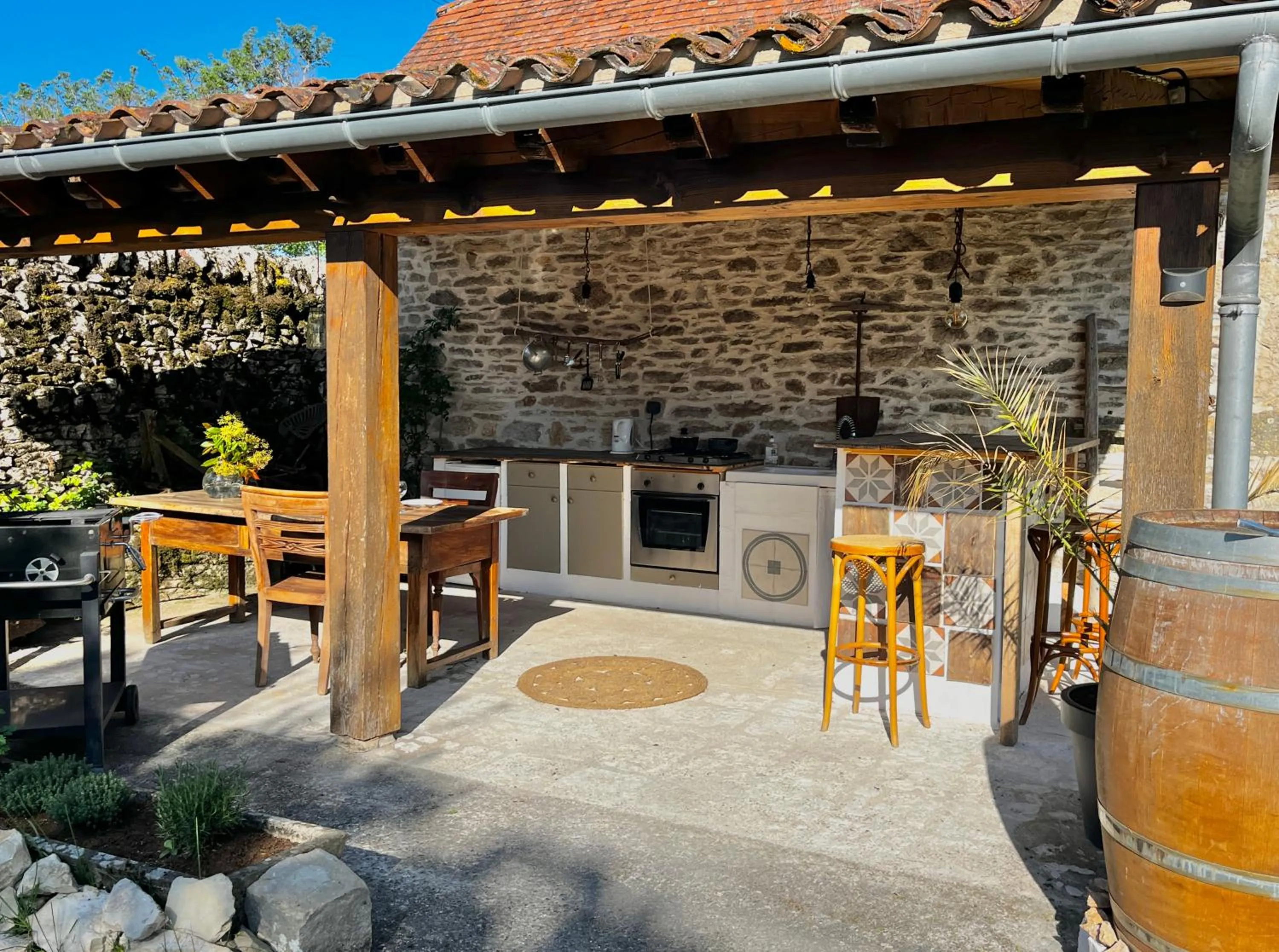 Communal kitchen in Chambres d'hôtes Pech Blanc