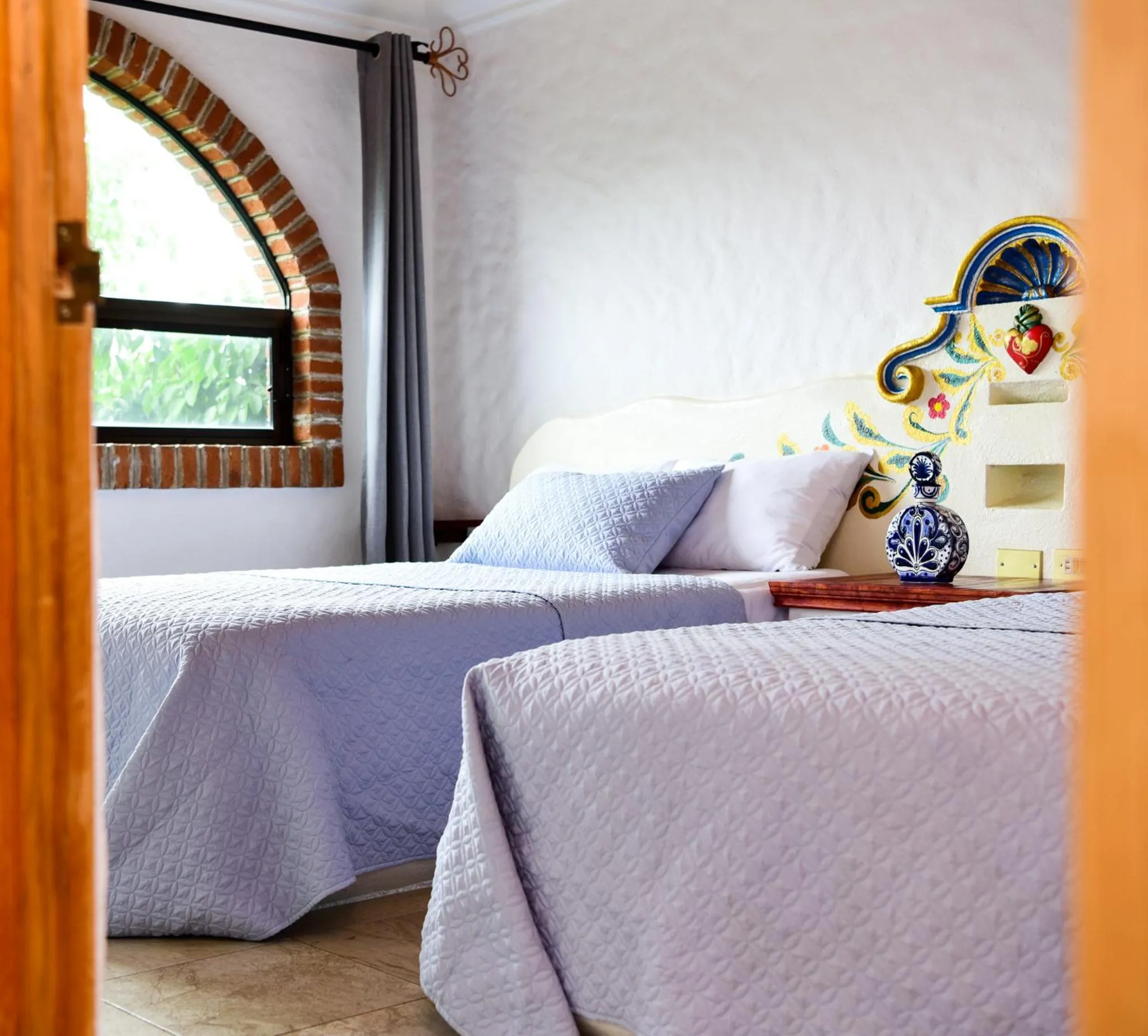 Living room, Bed in Hacienda San Patricio