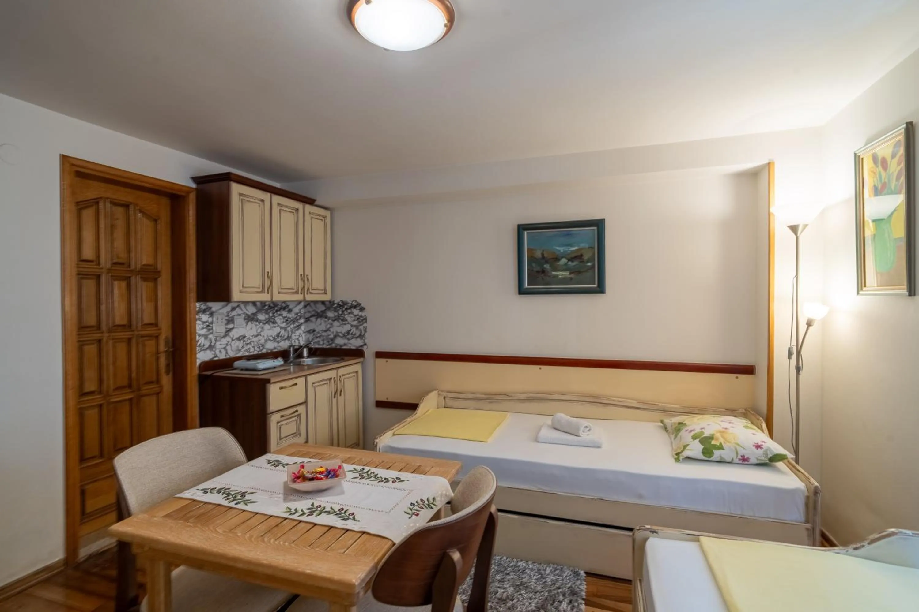 Bed in Studios Belvi