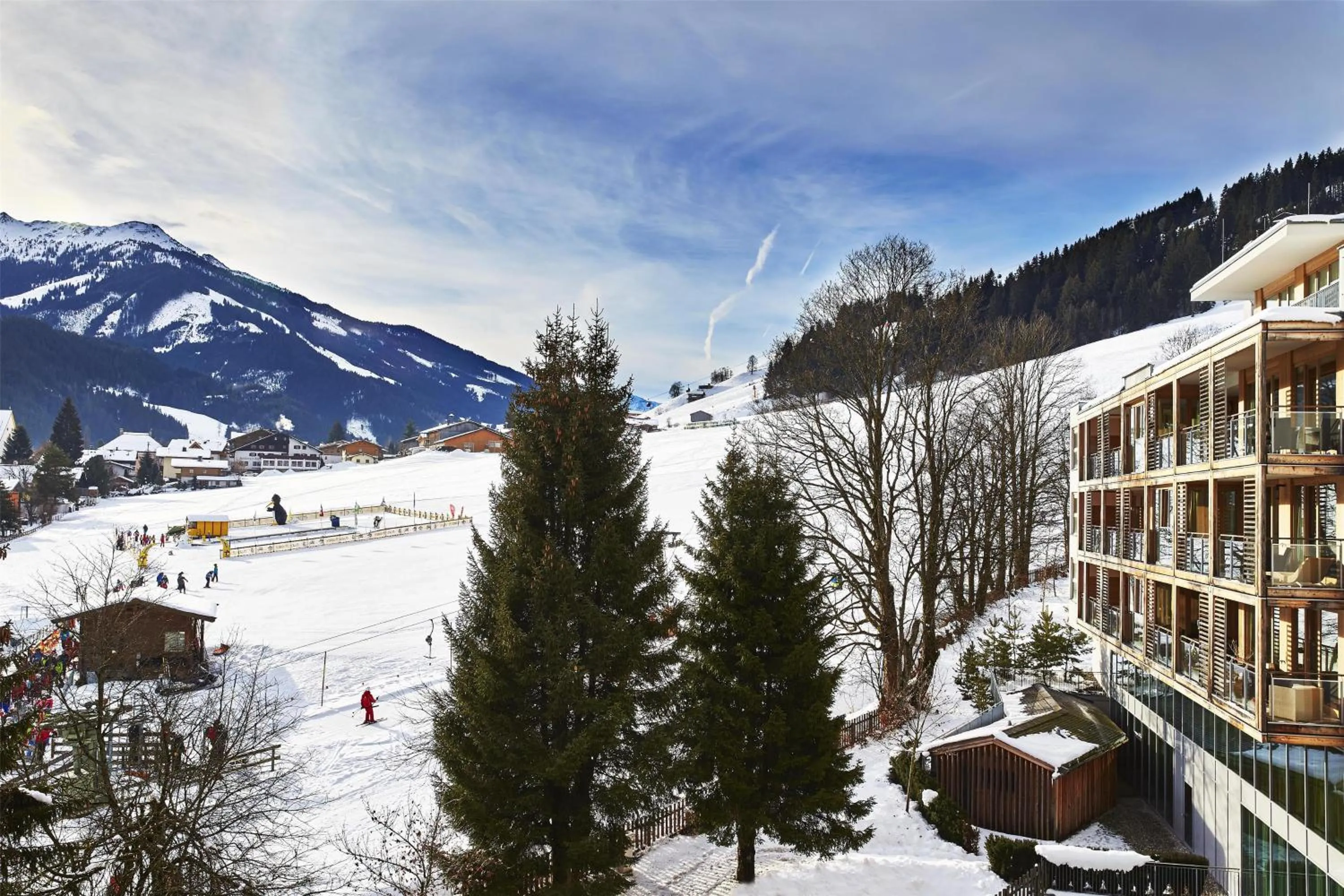 Property building in Kempinski Hotel Das Tirol