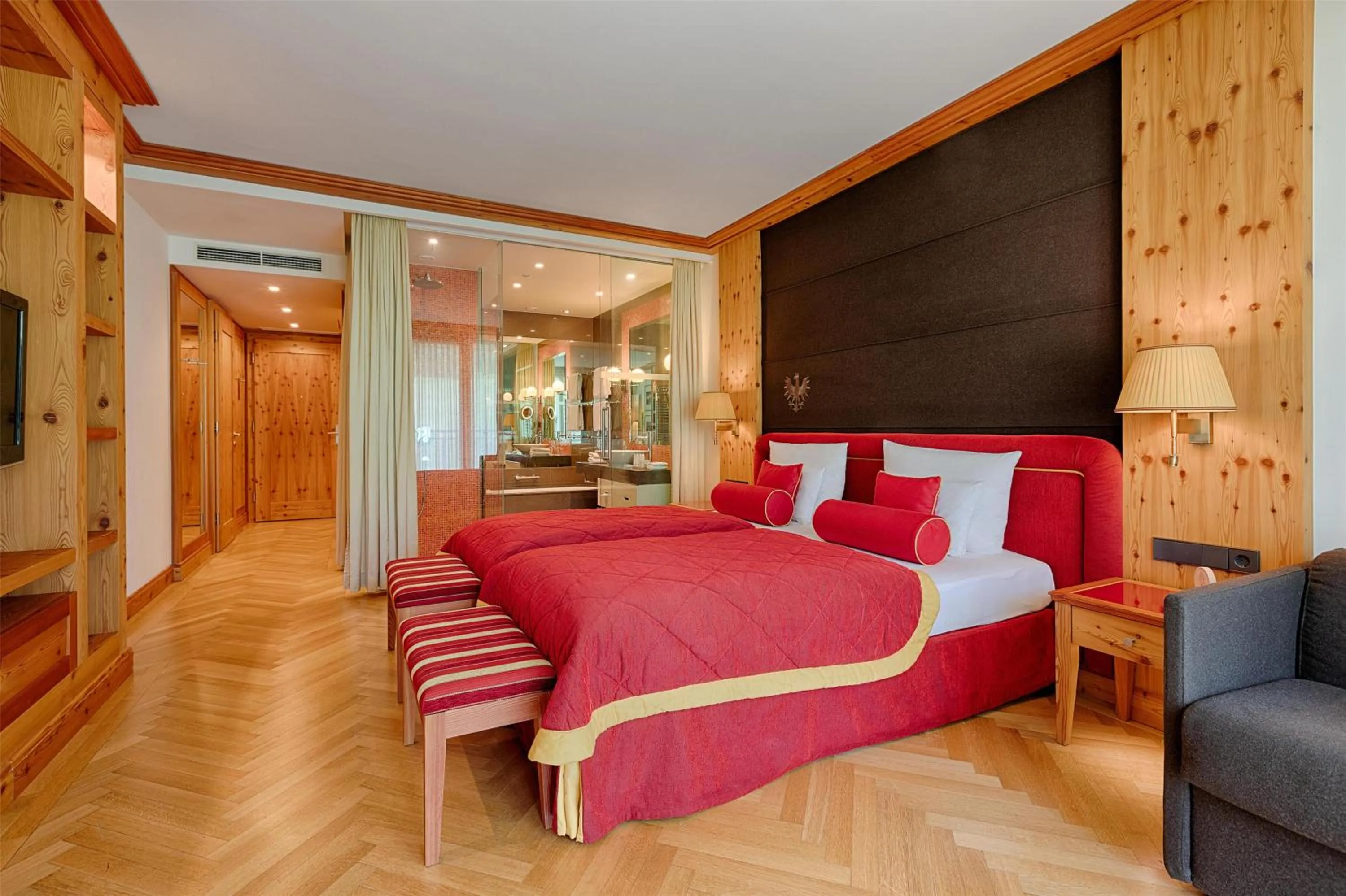Bedroom in Kempinski Hotel Das Tirol