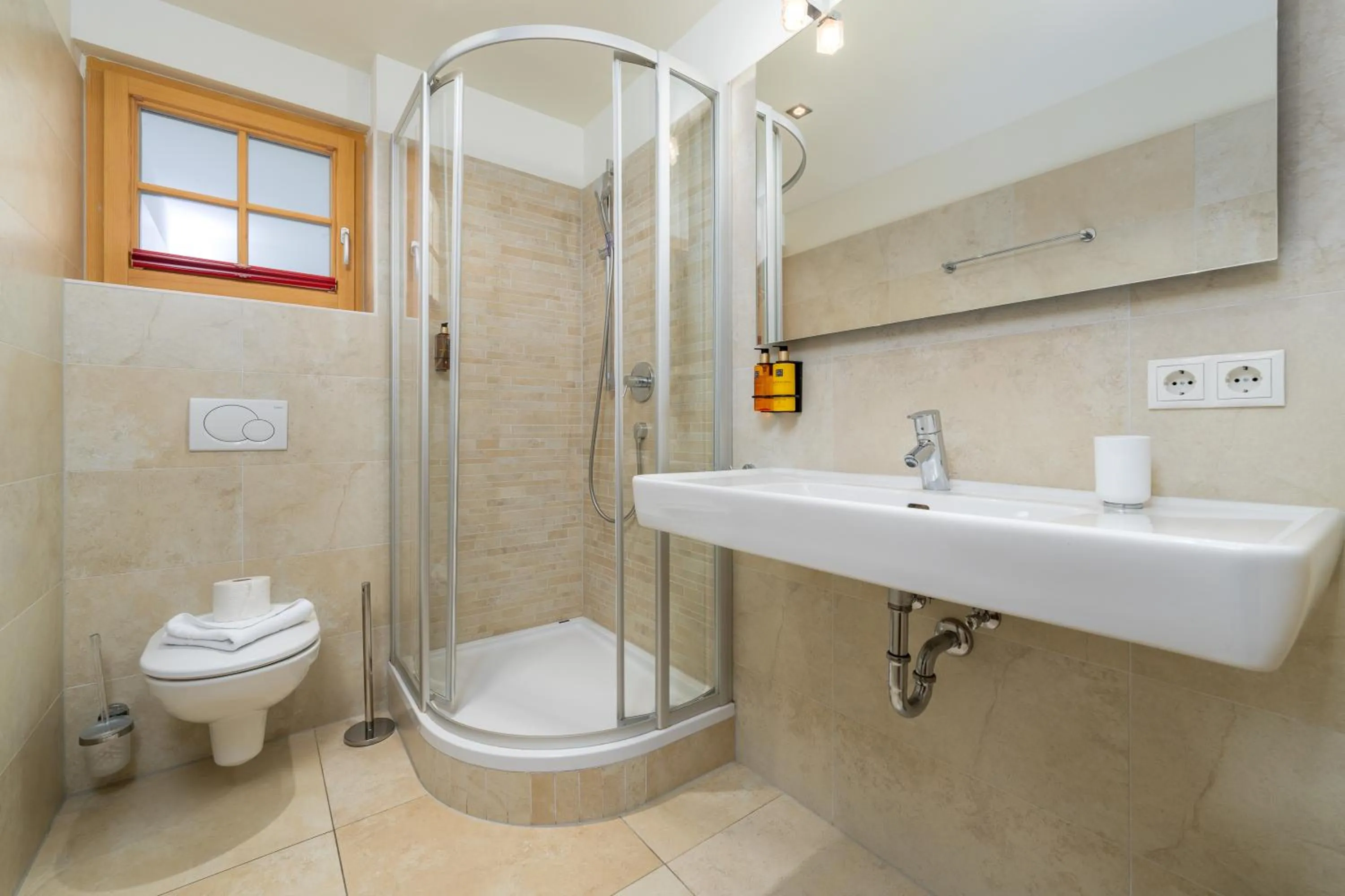 Shower in AvenidA Panorama Chalet by Alpin Rentals