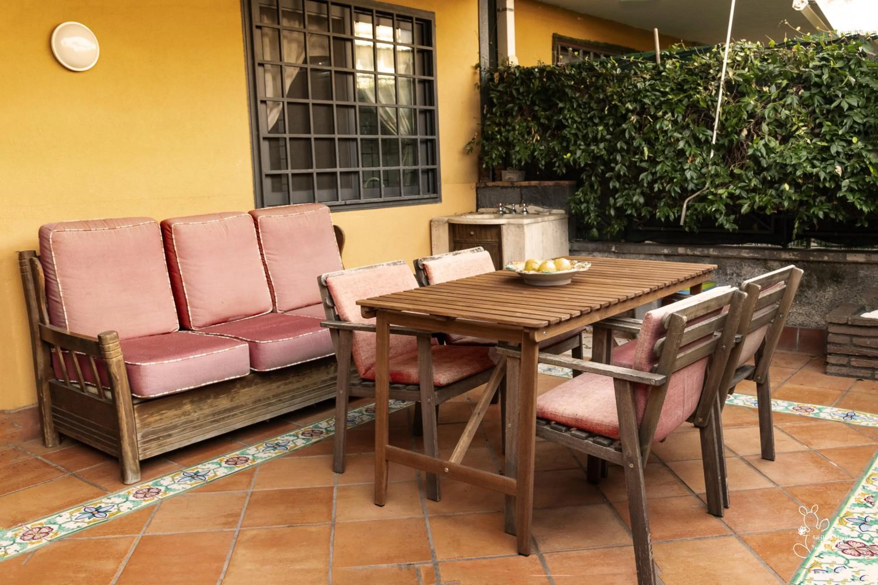 Patio in Sicilian Home