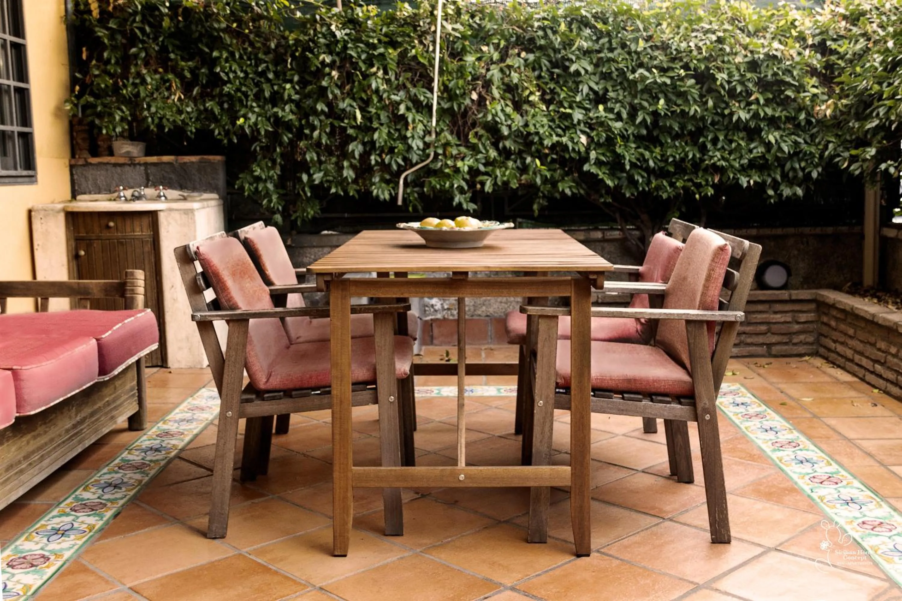 Patio in Sicilian Home