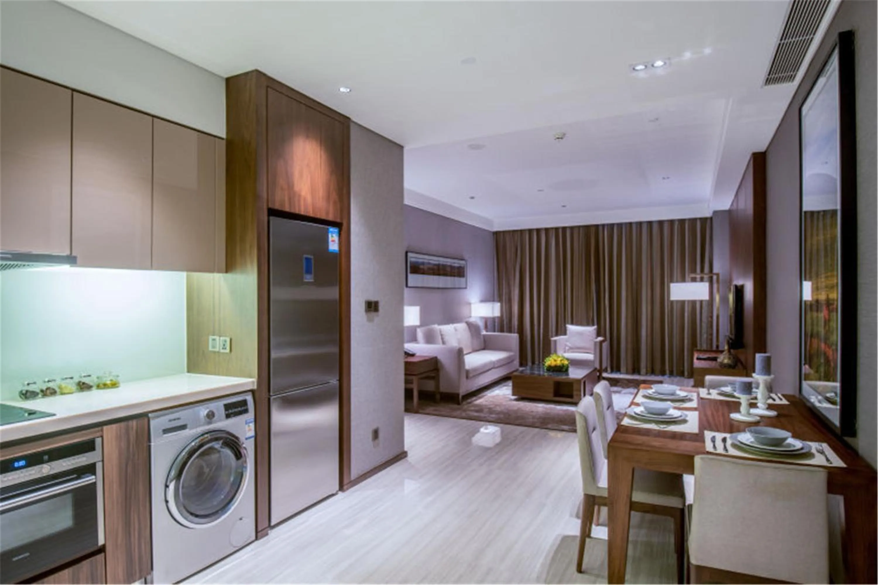 Kitchen or kitchenette in Oakwood Residence Damei Beijing