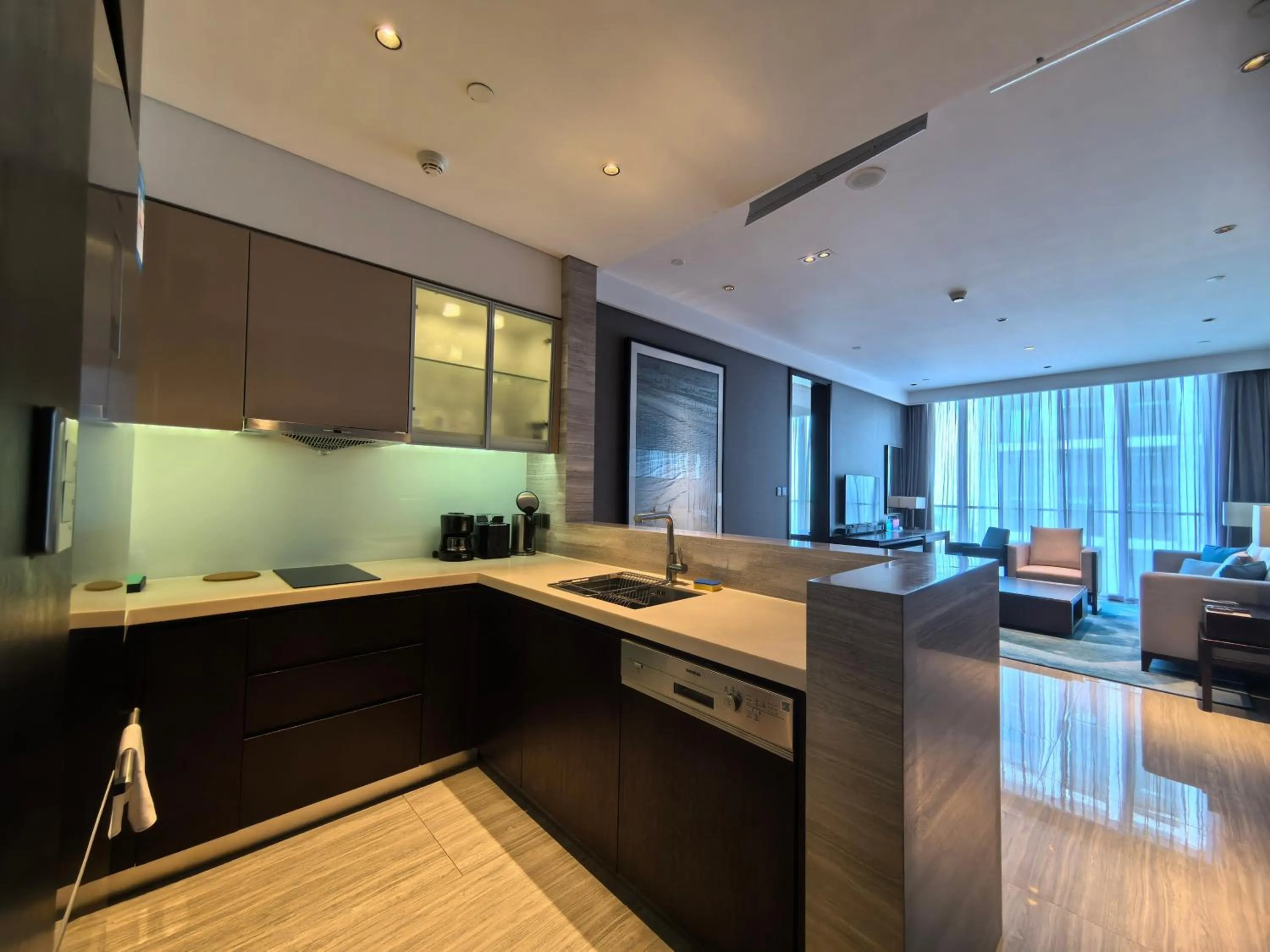 Kitchen or kitchenette in Oakwood Residence Damei Beijing
