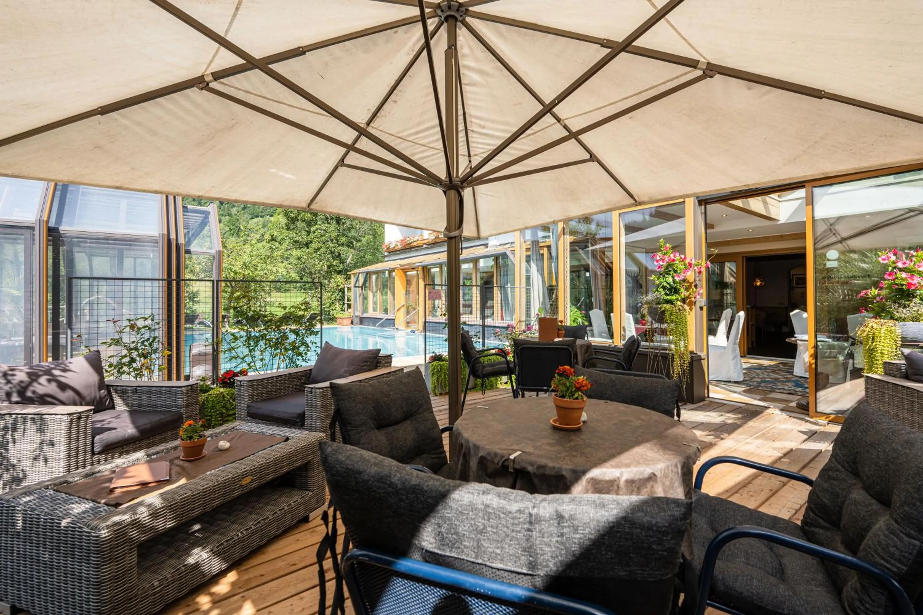 Balcony/Terrace in Genusshotel Almrausch