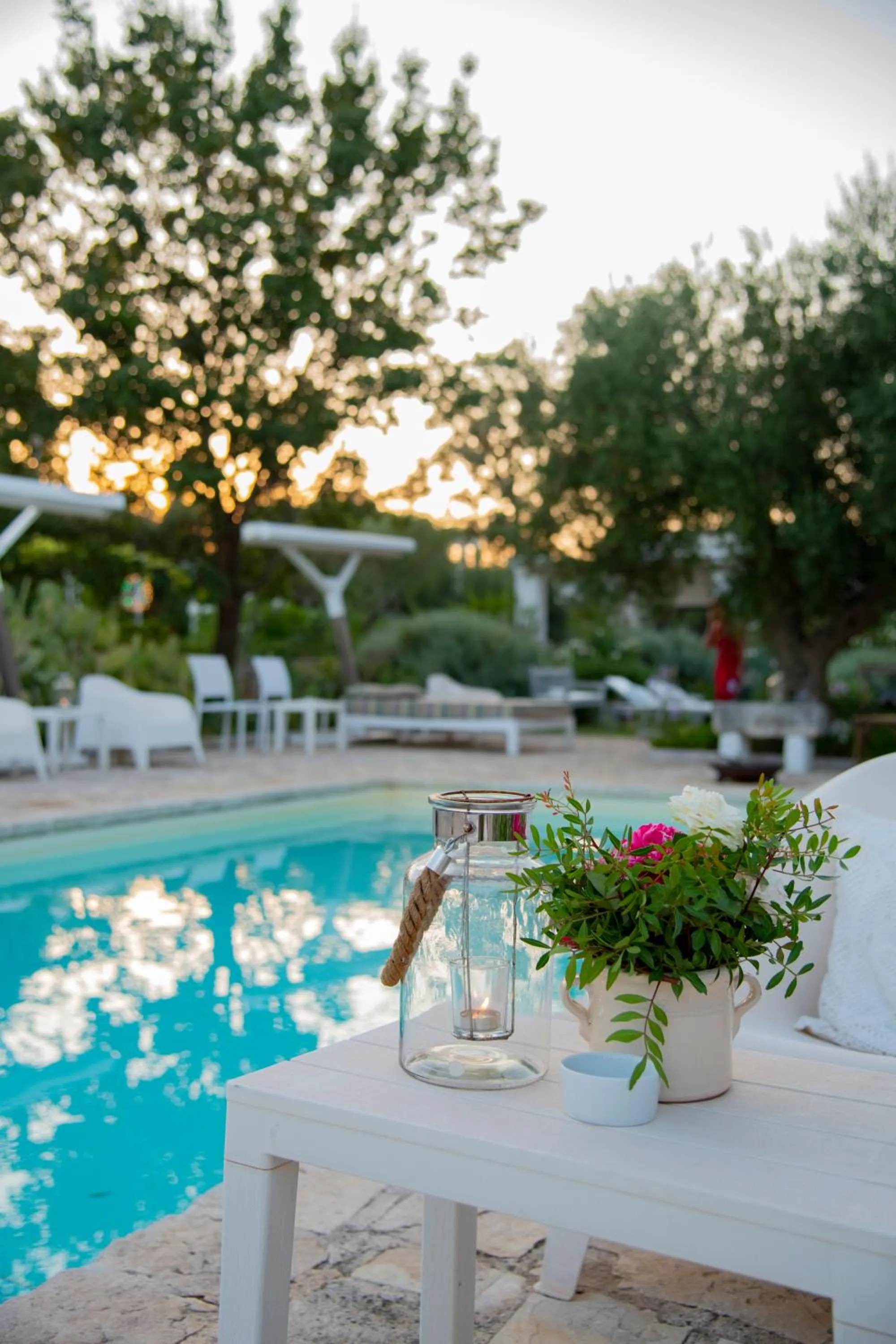 Pool view in Tenuta del Lauro
